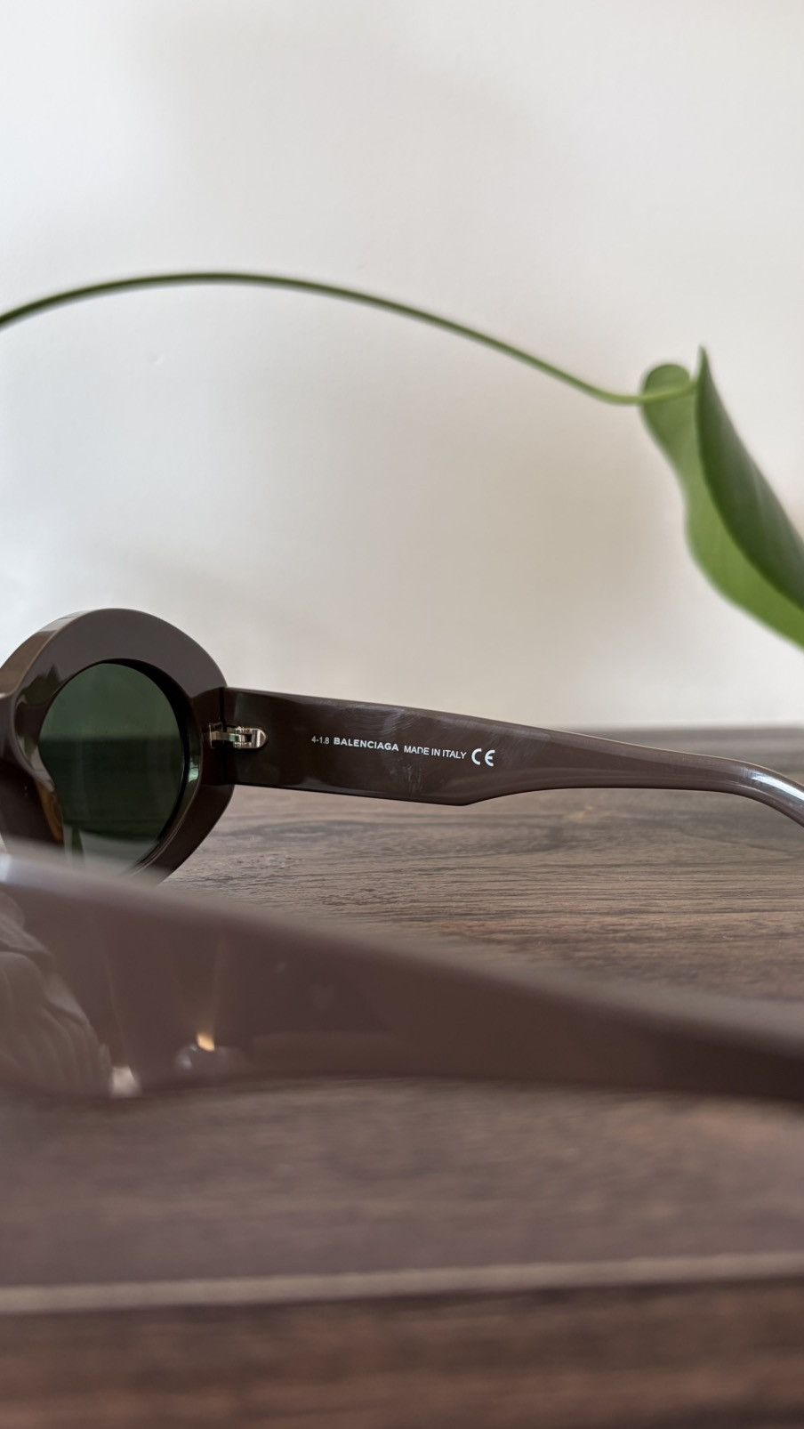 Balenciaga Balenciaga Oval Sunglasses Brown Frame Logo Lens Size ONE SIZE - 8 Thumbnail