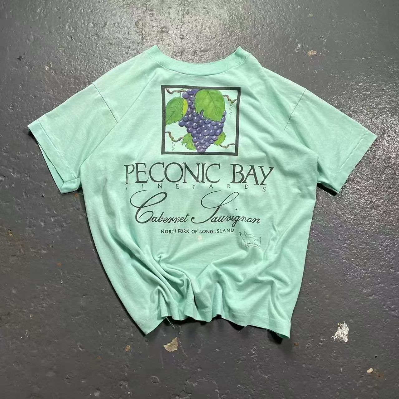 Japanese Brand × Vintage Street washed vintage grape print green cotton t-shirt Size US M / EU 48-50 / 2 - 1 Thumbnail