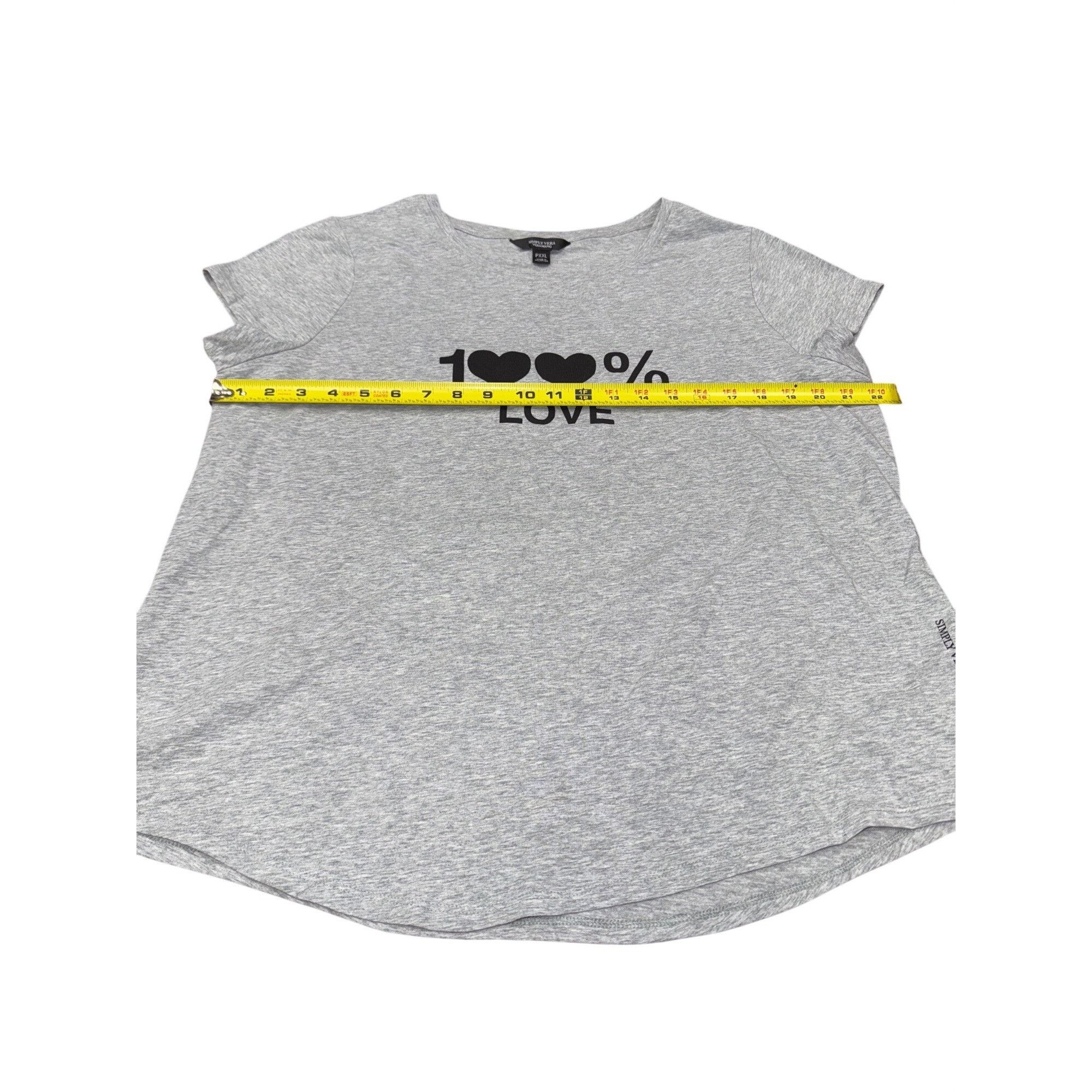 Vera Wang Petite Simply Vera Vera Wang Pride Graphic Tee, Women's, Siz Size XXL / US 16-18 / IT 52-54 - 8 Thumbnail
