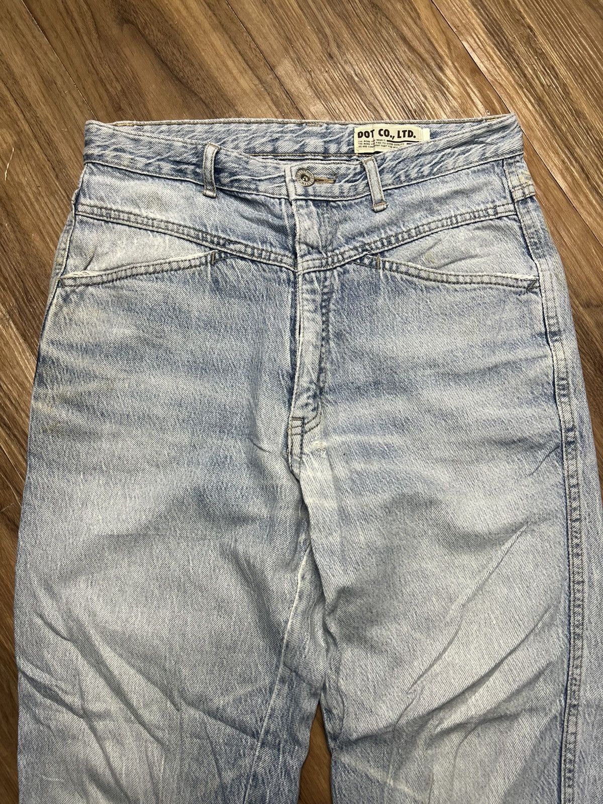 Le Grande Bleu (L.G.B.) DOT CO., LTD. Vintage Light Wash High-Waist Denim Jeans (41) Size US 29 - 3 Thumbnail