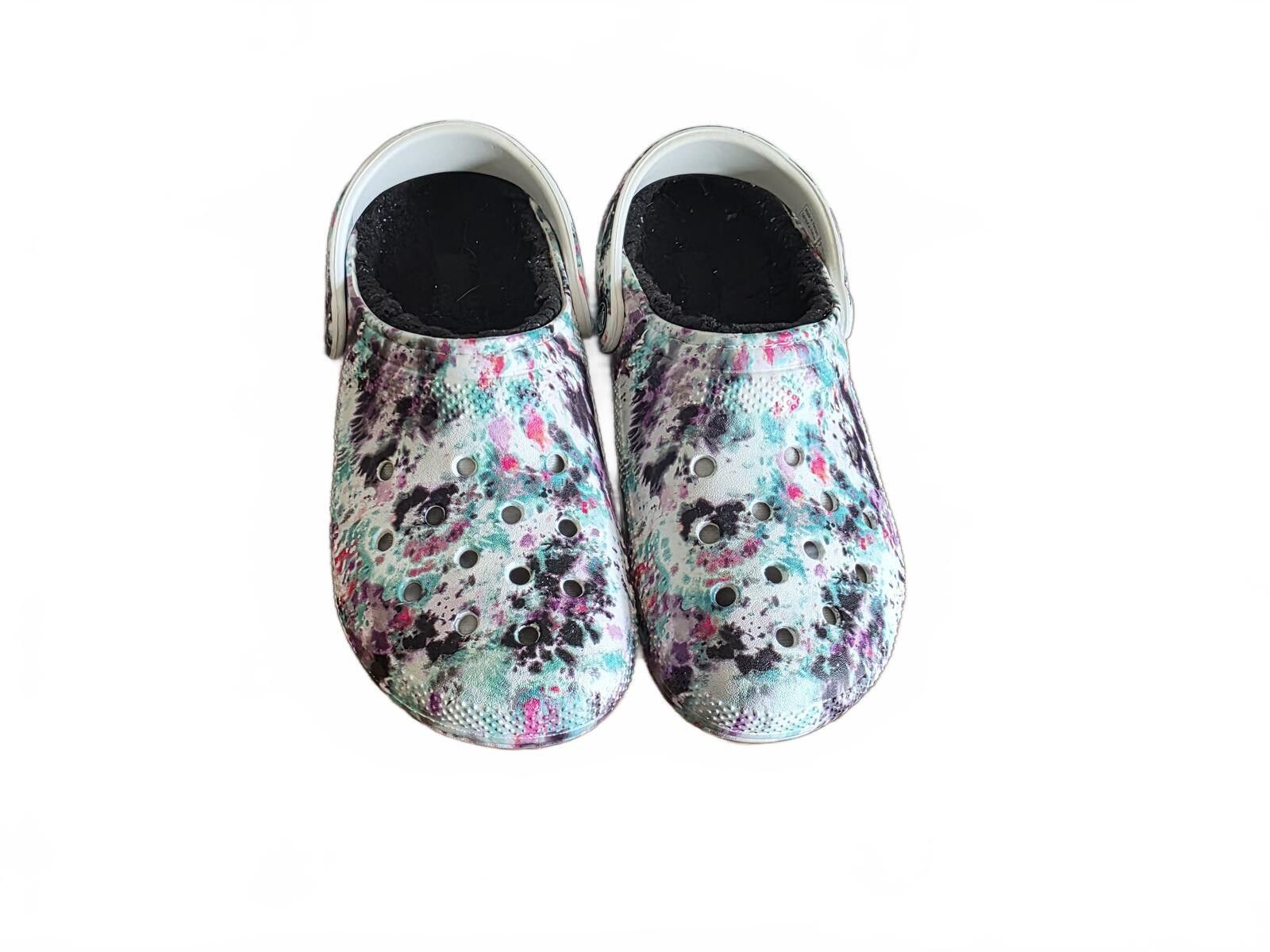 Crocs Crocs Classic TieDye Pattern Clogs Fleece Lining White M7 W9 Size US 9 / IT 39 - 4 Thumbnail