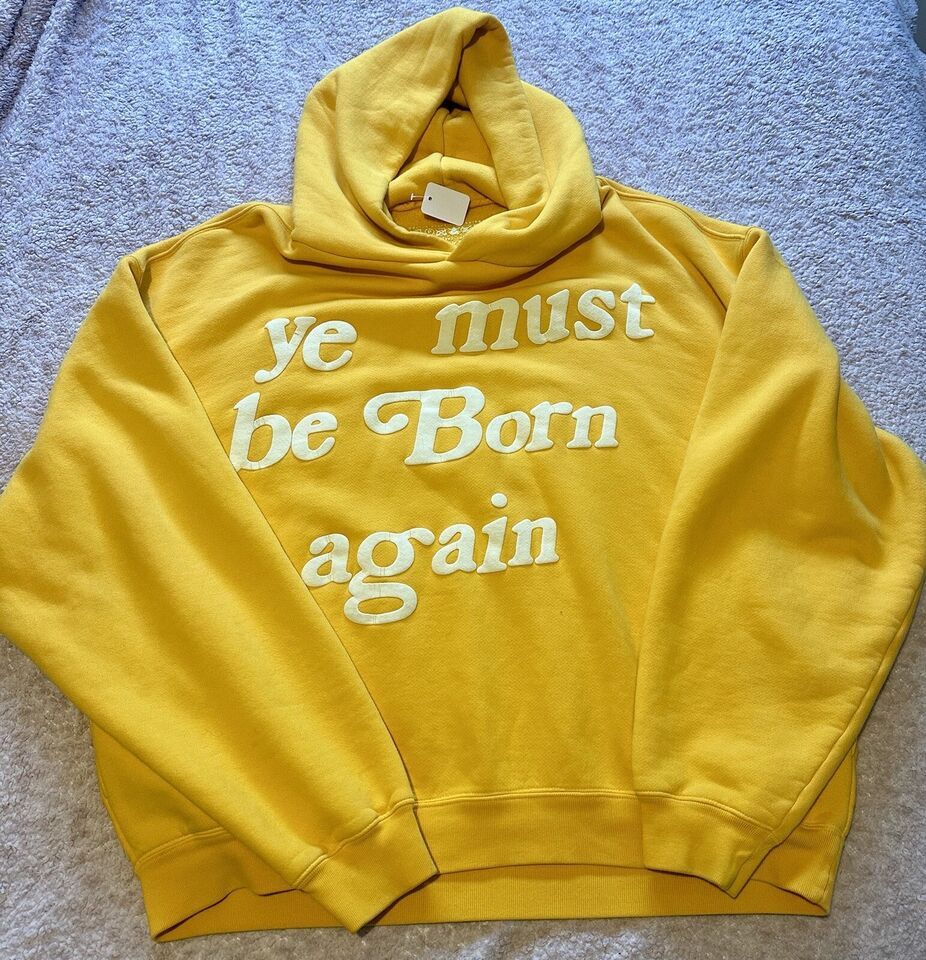image of Cactus Plant Flea Market Cpfm "born Again" Hoodie, XL in Yellow, Men's
