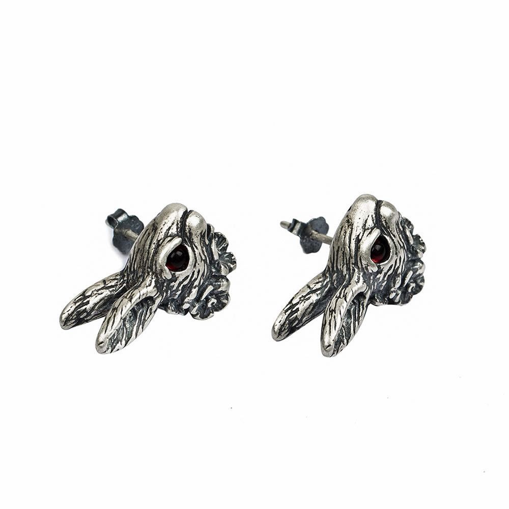 Jewelry × Sterling Silver Rabbit Future Earrings One Pairs Chrome Jewelry Size ONE SIZE - 6 Thumbnail