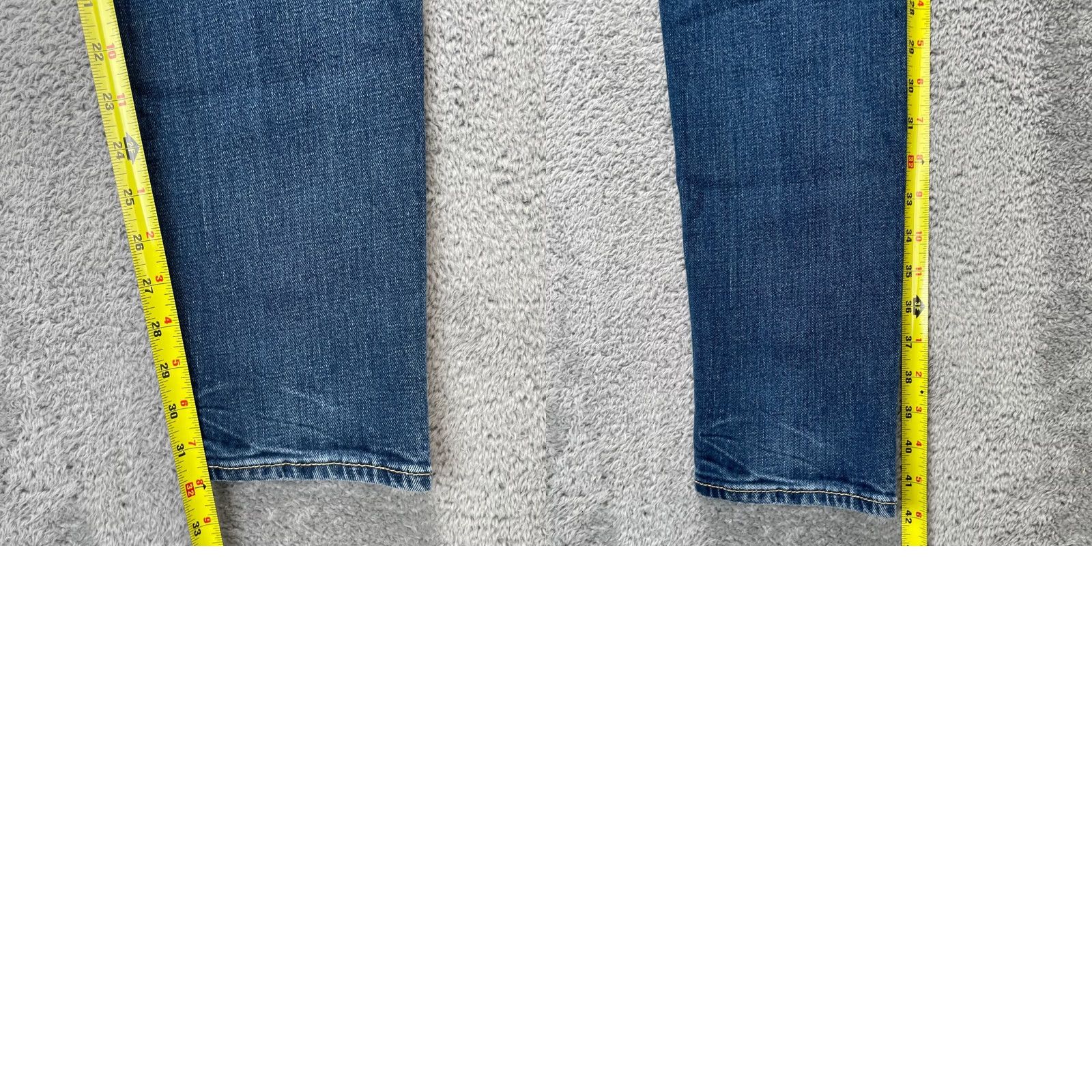 Abercrombie & Fitch VTG Abercrombie & Fitch Jeans Mens 32x32 Blue Skinny Denim Dark Wash 5-Pocket Accents Button Logo Regular Primarily City Preppy Mens Size US 34 / EU 50 - 8 Thumbnail