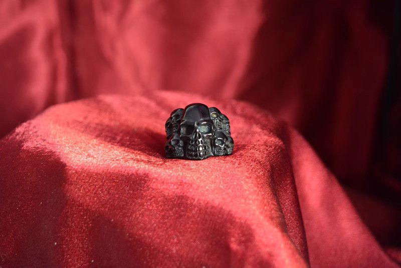 Jewelry Skull Jewelry Rings Open Size Chrome Ring (Size 7-13) Size ONE SIZE - 3 Thumbnail