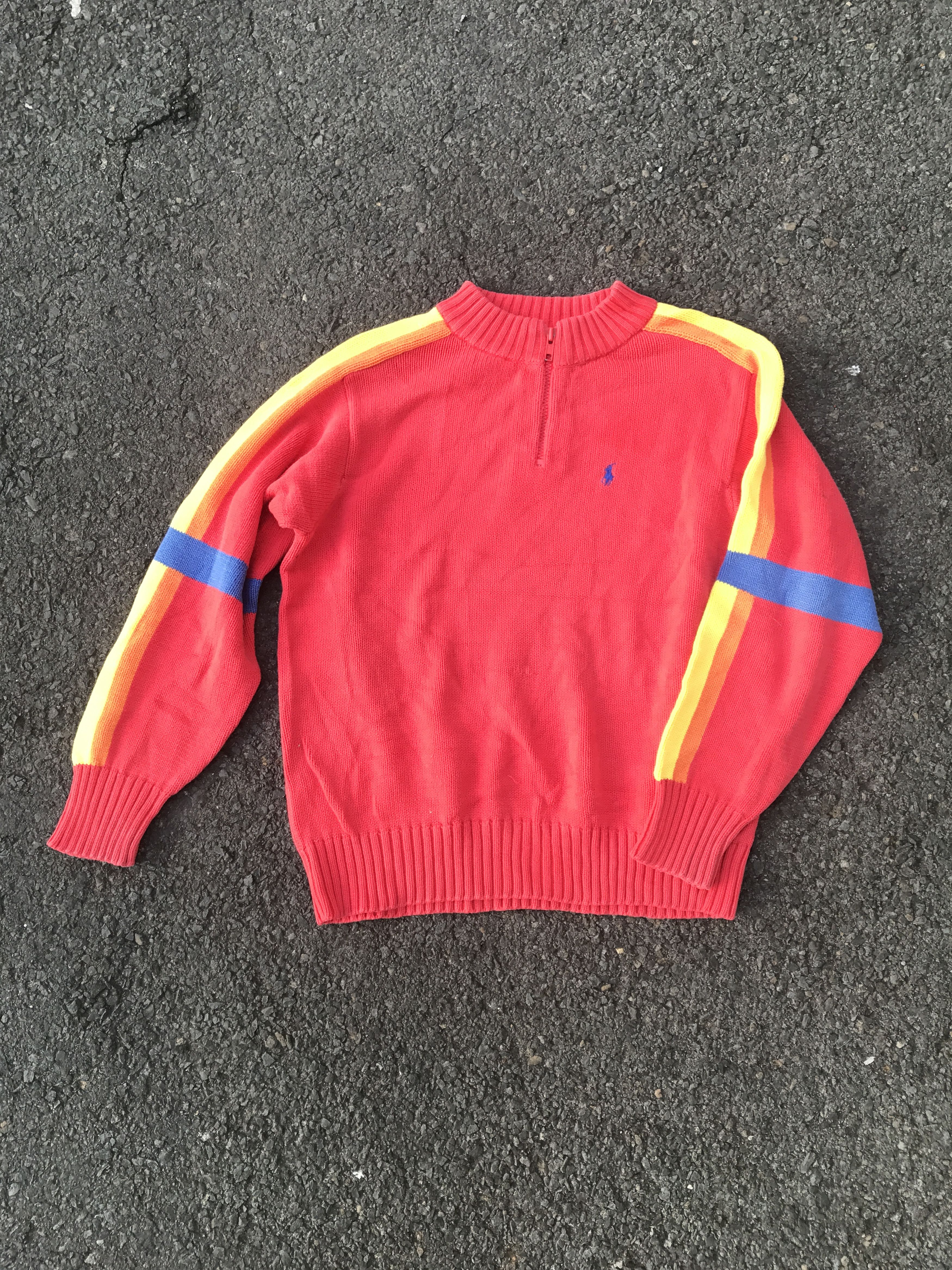 Polo Ralph Lauren × Vintage Polo by ralph lauren half zip knitwear Size US XS / EU 42 / 0 - 4 Thumbnail