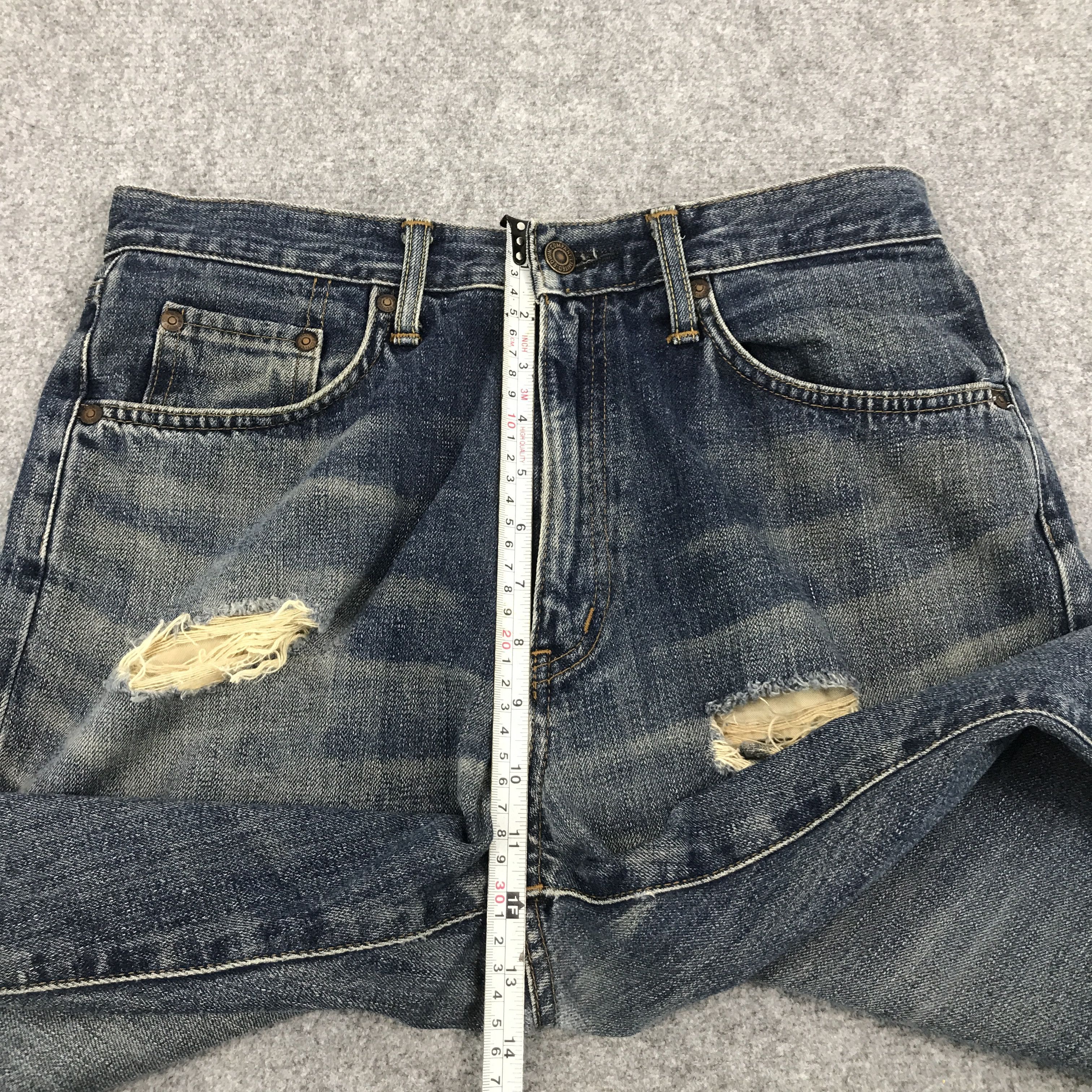 Edwin × Japanese Brand Baggy edwin Japan distressed jean pants Size US 30 / EU 46 - 10 Thumbnail