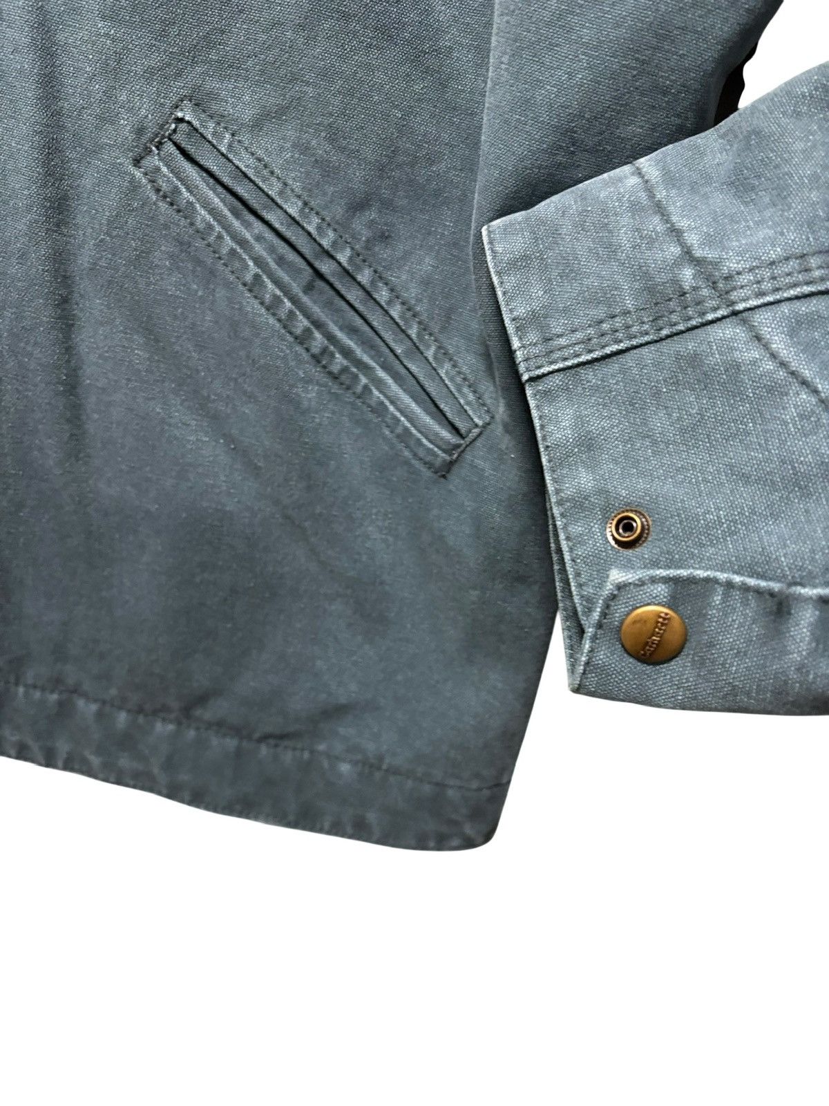 Carhartt Vintage Cahartt Blue Moss Detroit Canvas Jacket Blanket Line Size US XL / EU 56 / 4 - 4 Thumbnail