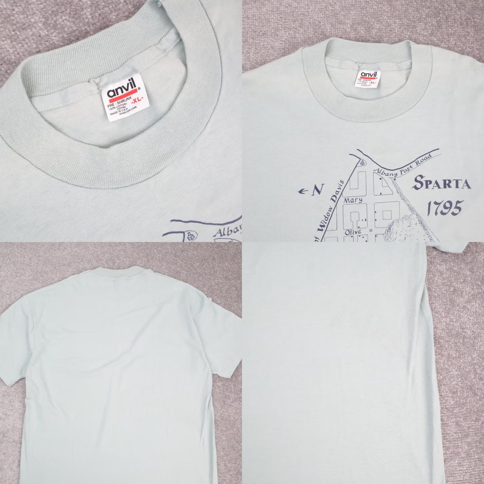 Hudson VINTAGE Hudson River Albany New York T-Shirt XL Blue Short Sleeve VTG 1700s Mens Size US XL / EU 56 / 4 - 8 Thumbnail