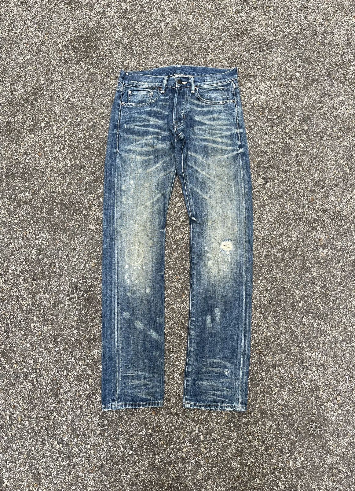 Polo Ralph Lauren fashion Denim & Supply Mens Distressed Slim Fit Low Rise Grunge Jeans