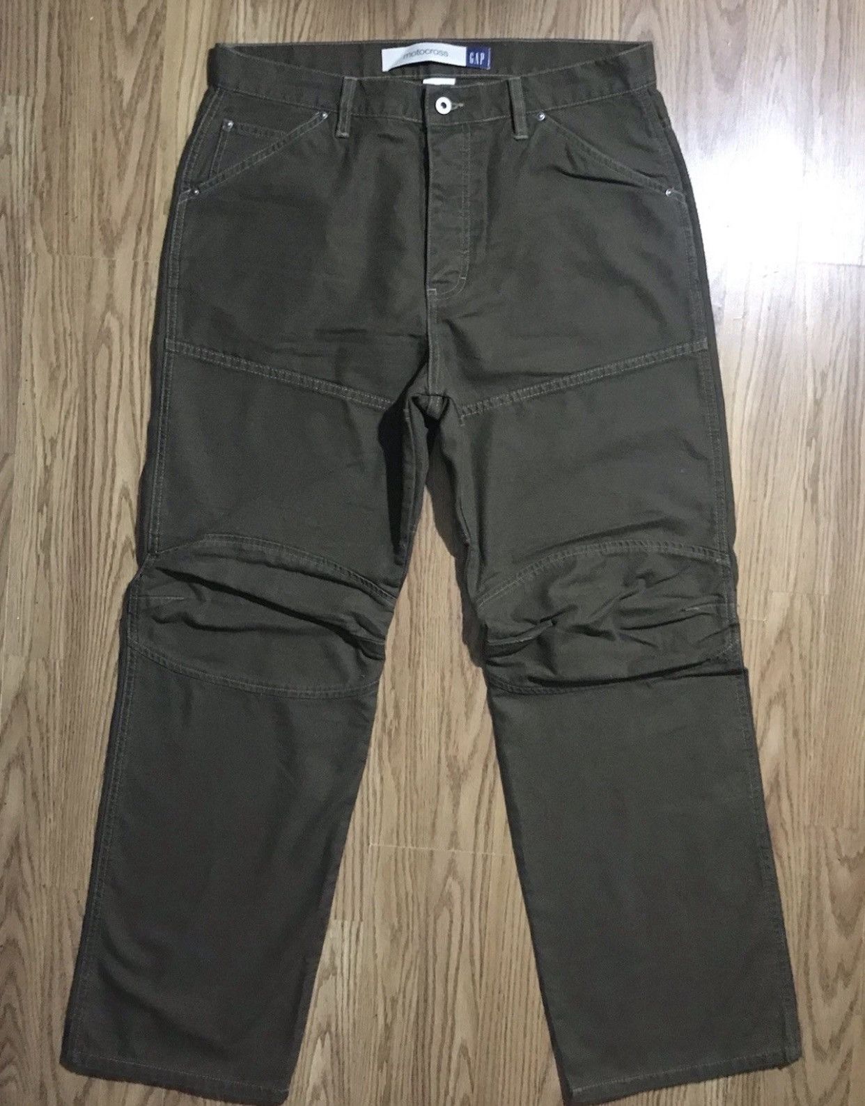 Gap Gap Retro Y2K Motocross Pants Size 35 Brown Denim Canvas Size US 35 - 9 Thumbnail