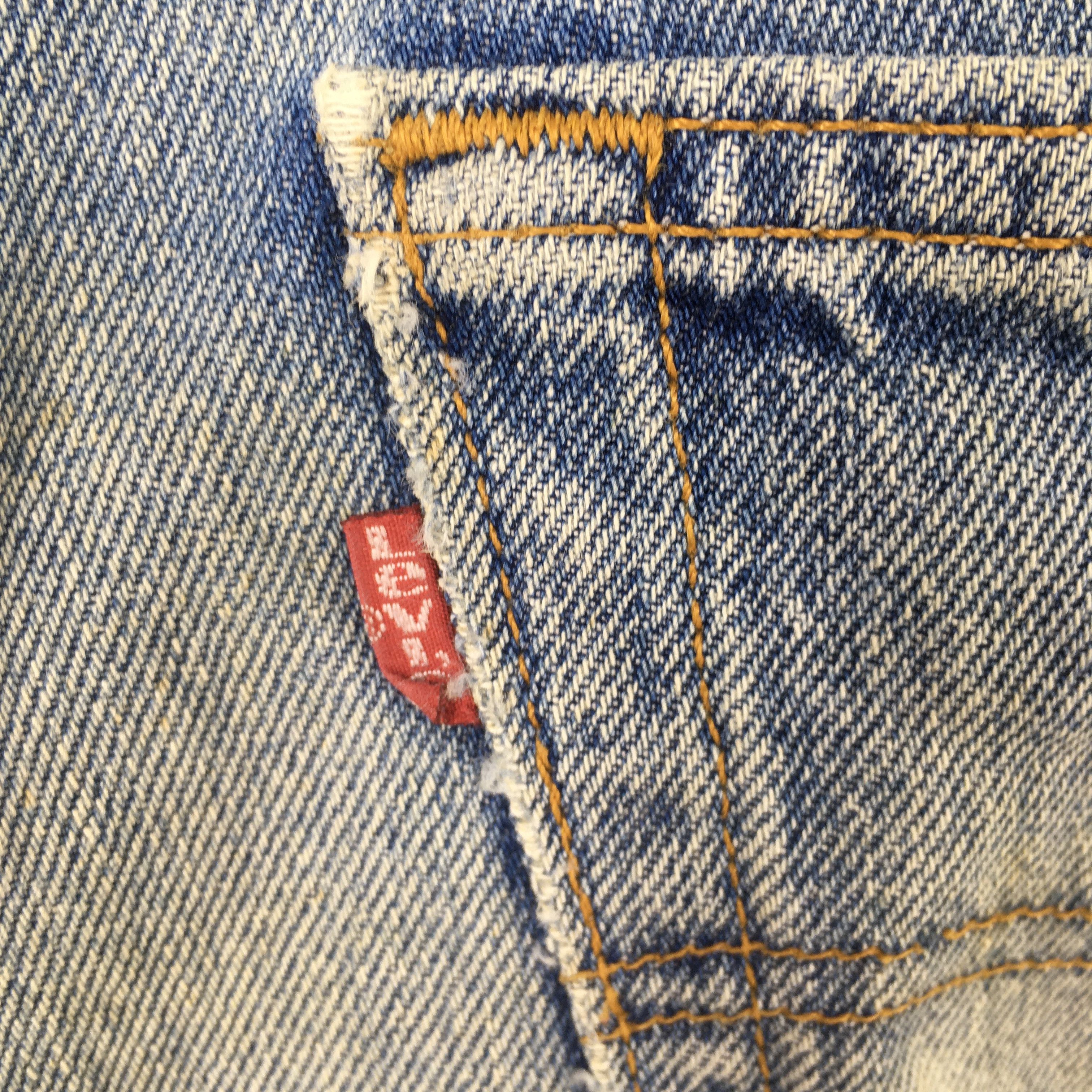 Levi's Size 33x27 Vintage 90s Levi's 501 Straight Cut Denim S973 Size US 33 - 11 Thumbnail