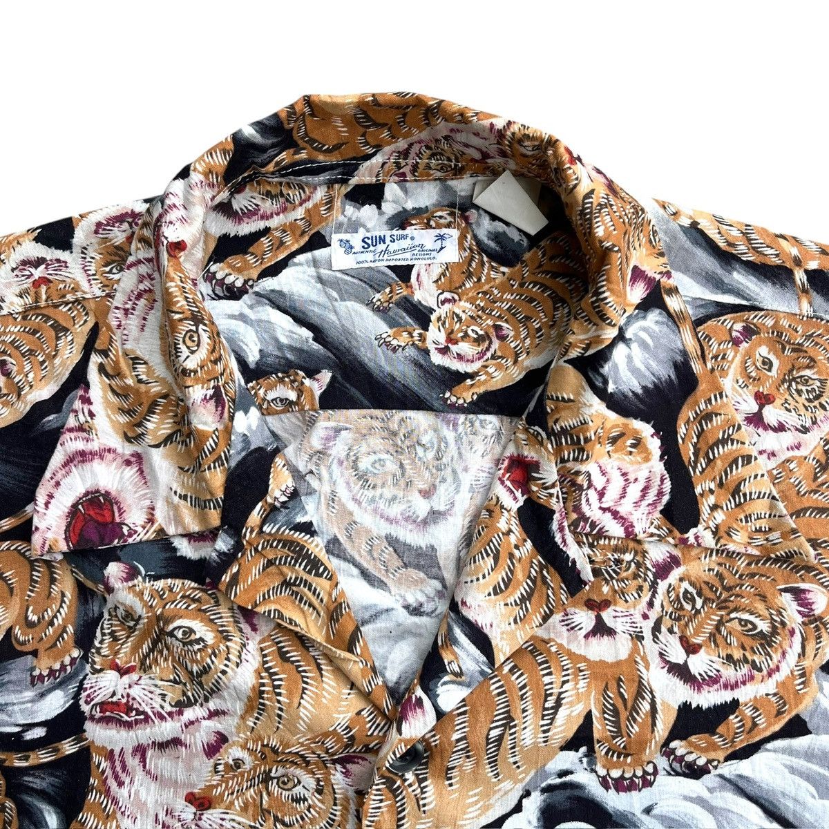 Sun Surf Sun Surf Tiger Toyo Enterprise Open Collar Hawaiian Shirt Size US L / EU 52-54 / 3 - 4 Thumbnail