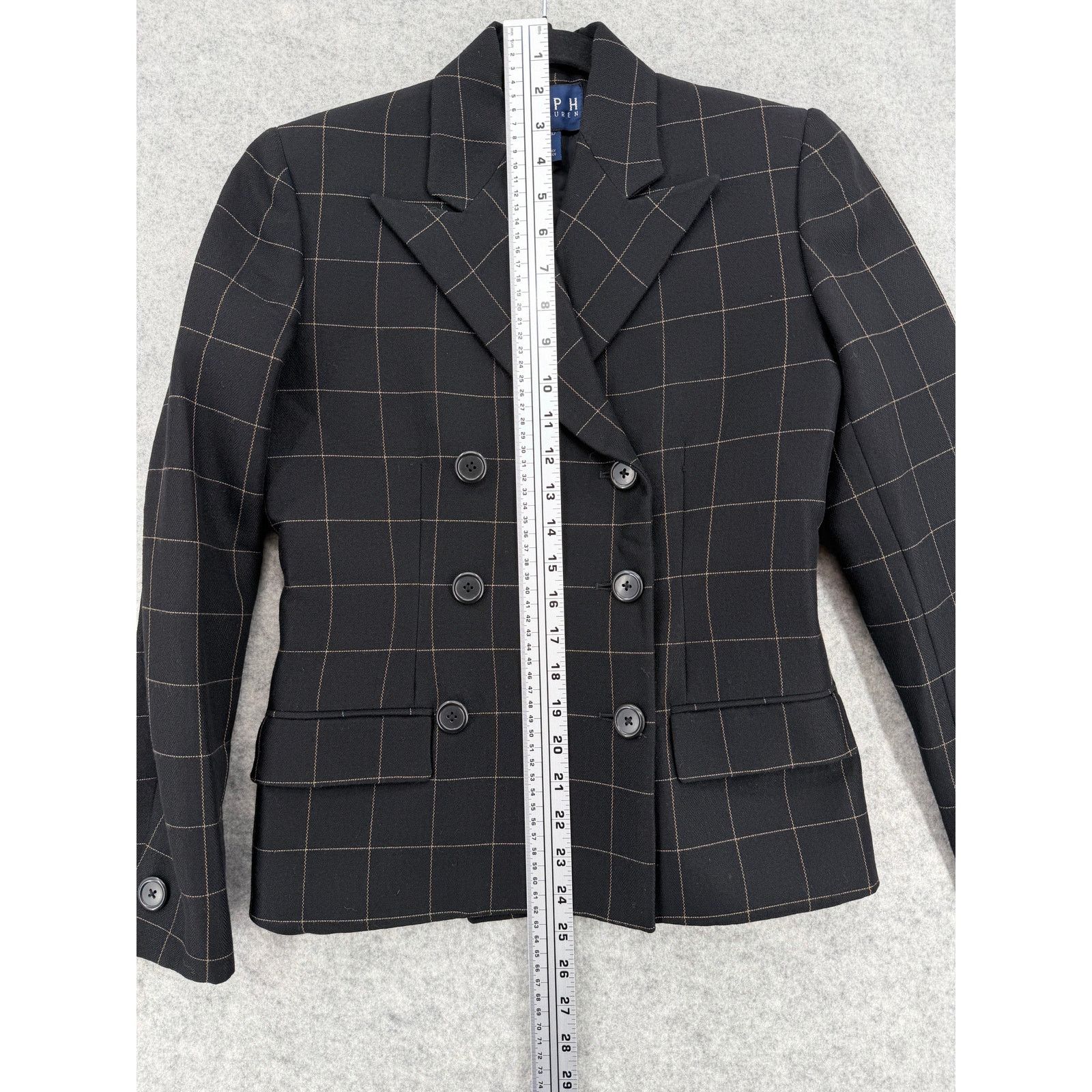 Ralph Lauren Y2K Ralph by Ralph Lauren Windowpane Double-Breasted Blazer Size XS / US 0-2 / IT 36-38 - 12 Thumbnail
