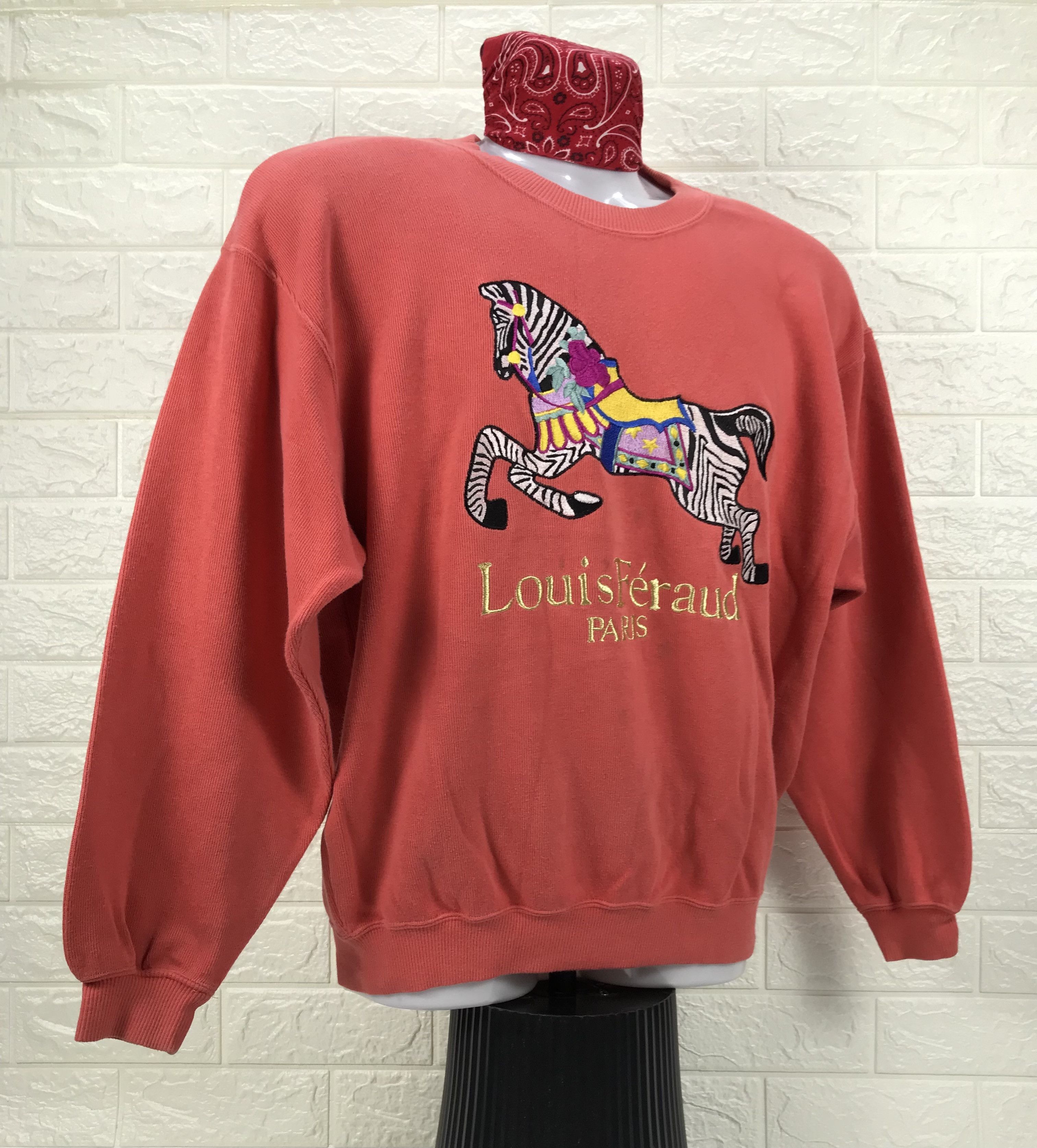 Louis Feraud Vintage Louis Feraud Paris Embroidered Zebra Art Sweatshirt Size US L / EU 52-54 / 3 - 2 Thumbnail