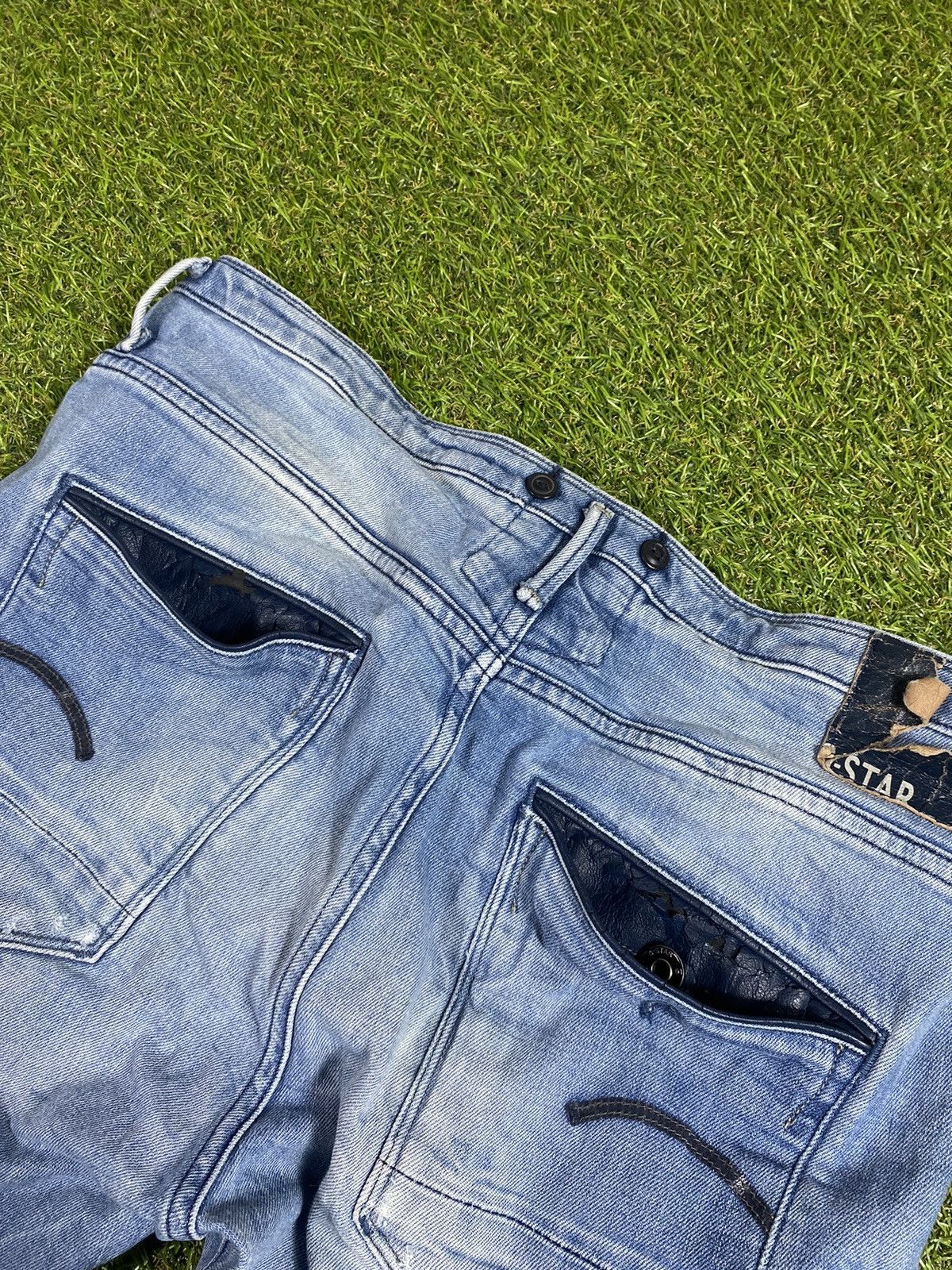 G-Star Vintage G star raw denim faded jeans streetwear size 29x34 Size 29" - 3 Thumbnail