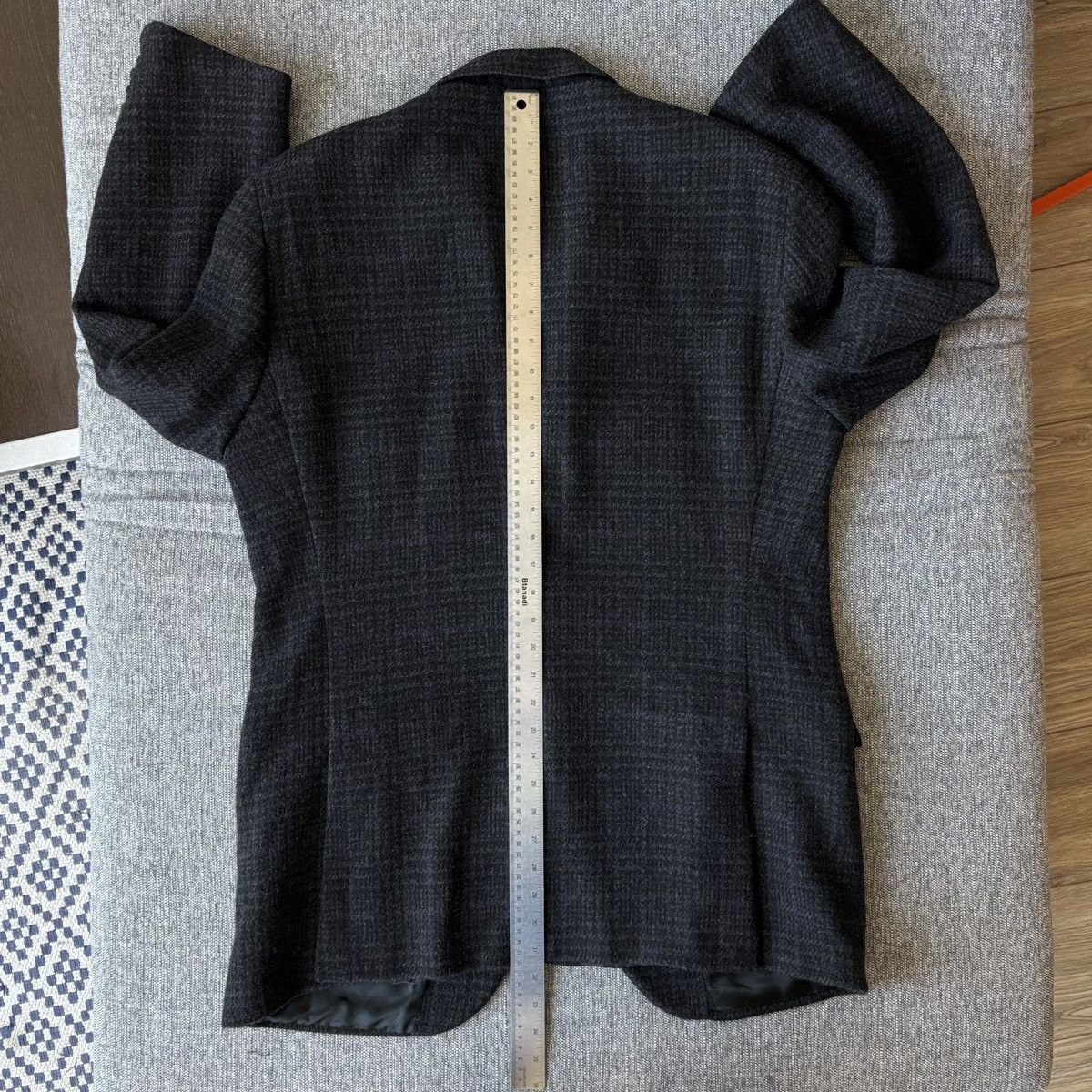Polo Ralph Lauren Cashmere Wool Blend Windowpane Blazer Corneliani Charcoal Size 42L - 15 Thumbnail