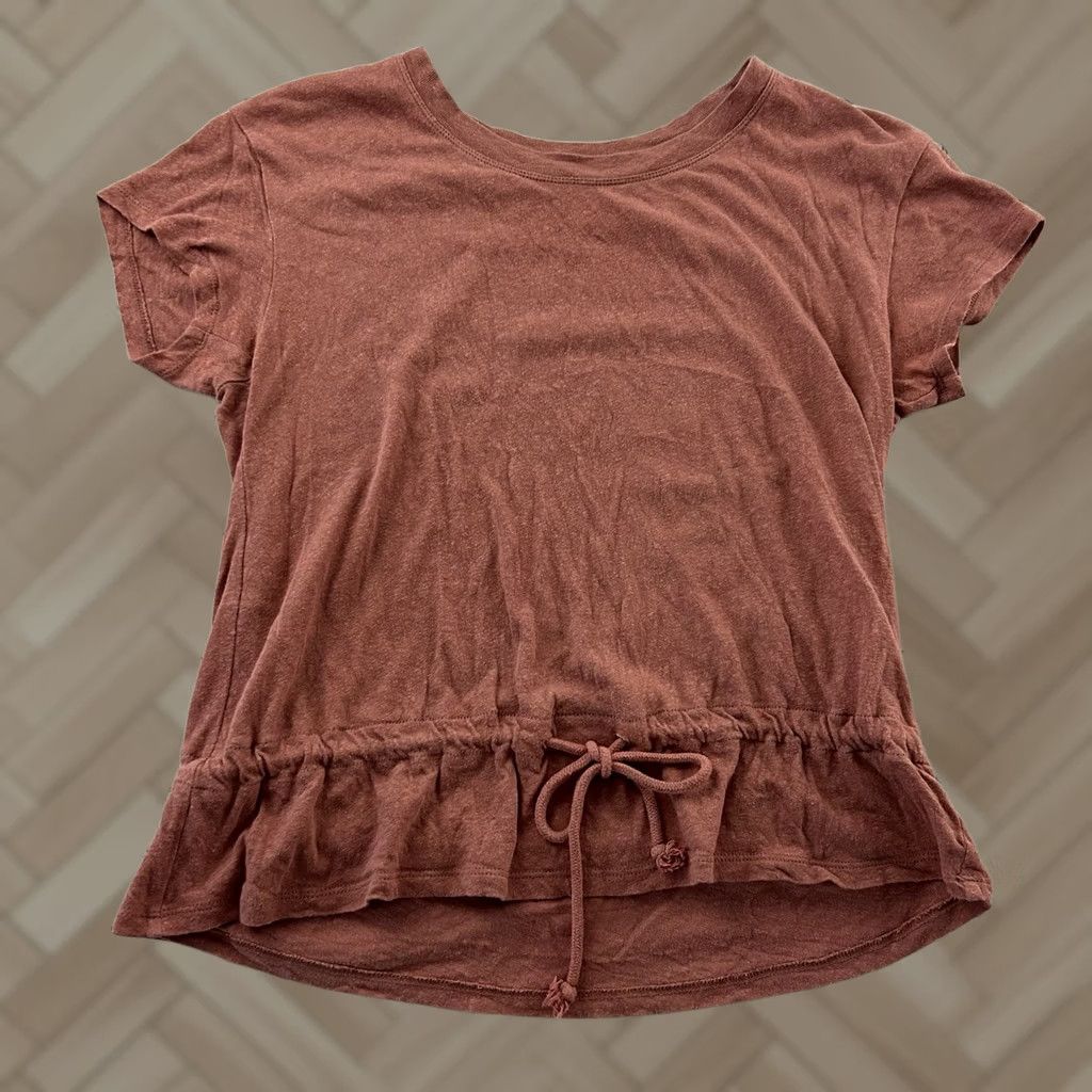 Joe Browns Madewell Short Sleeve Tie Front Top Women's M Rust Brown Blouse Tie Front Shirt Womens M Rust Brown Size M / US 6-8 / IT 42-44 - 1 Thumbnail