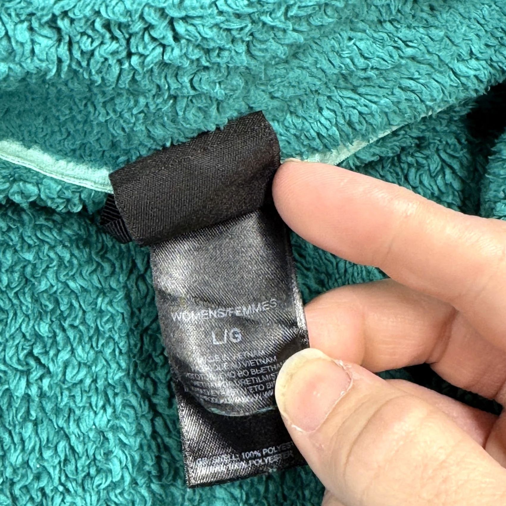 The North Face The North Face Jacket Womens L Teal Fleece Full Zip Soft Warm Outdoor Localized Green Logo Zipper Pockets Collared Mid-Length Size L / US 10 / IT 46 - 5 Thumbnail