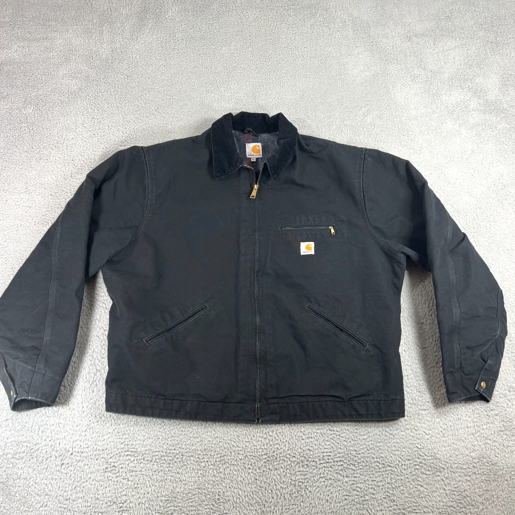 Carhartt VINTAGE Carhartt Jacket Mens 2XL Black Detroit Wool Lined Blanket J001 BLK USA Size US XXL / EU 58 / 5 - 2 Thumbnail