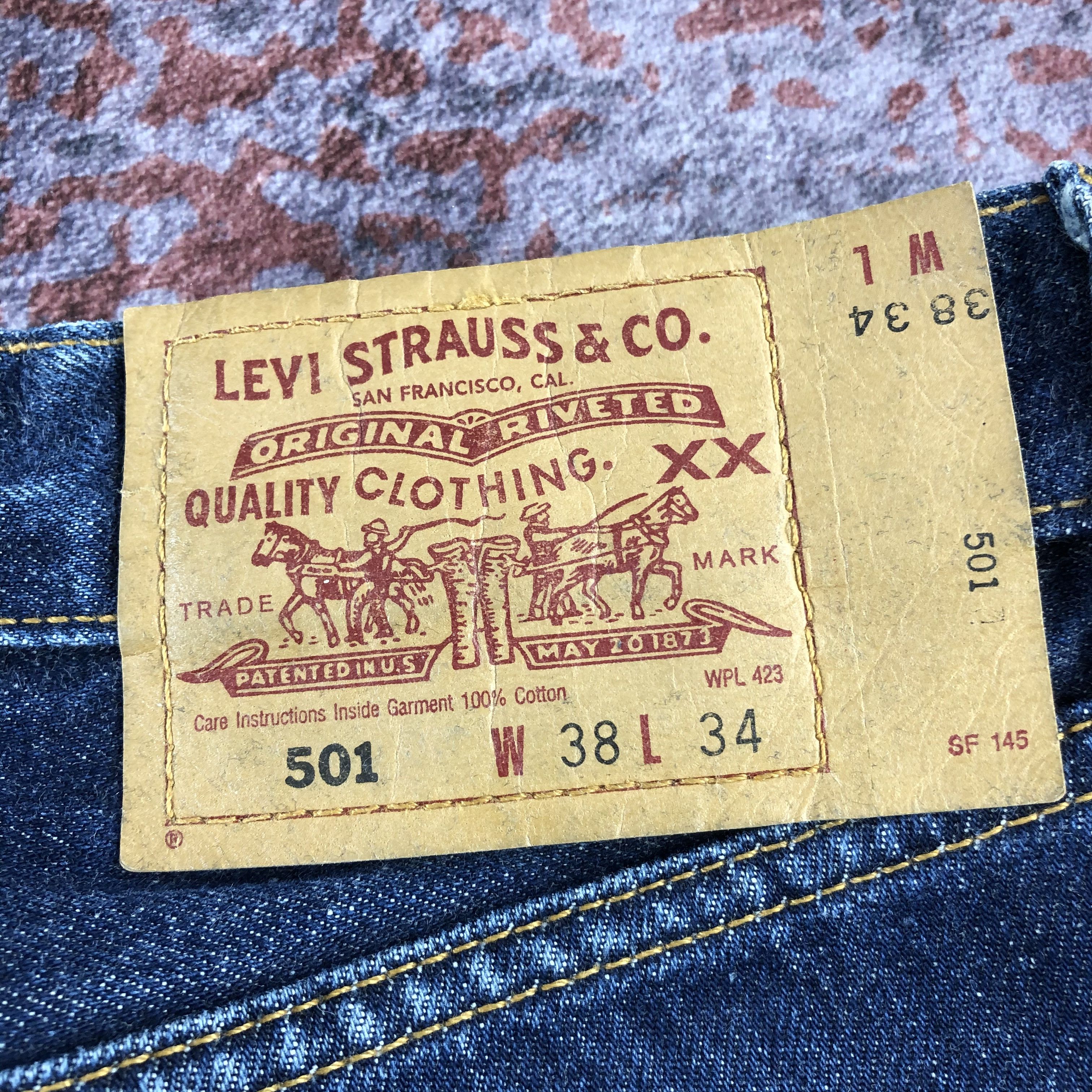 Levi's 90s Vintage Blue Wash Levis 501 Jeans-JM2717 Size US 39 - 7 Thumbnail