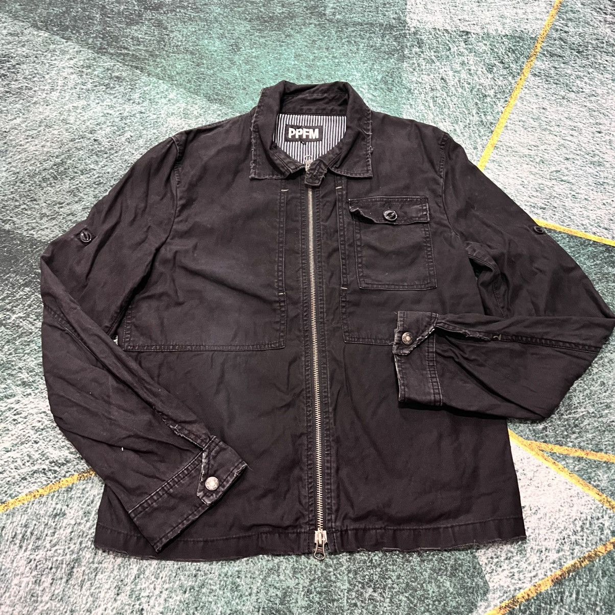 ジャケット・アウター PPFM short length coat archive black Vintage PPFM zip jacket black denim
