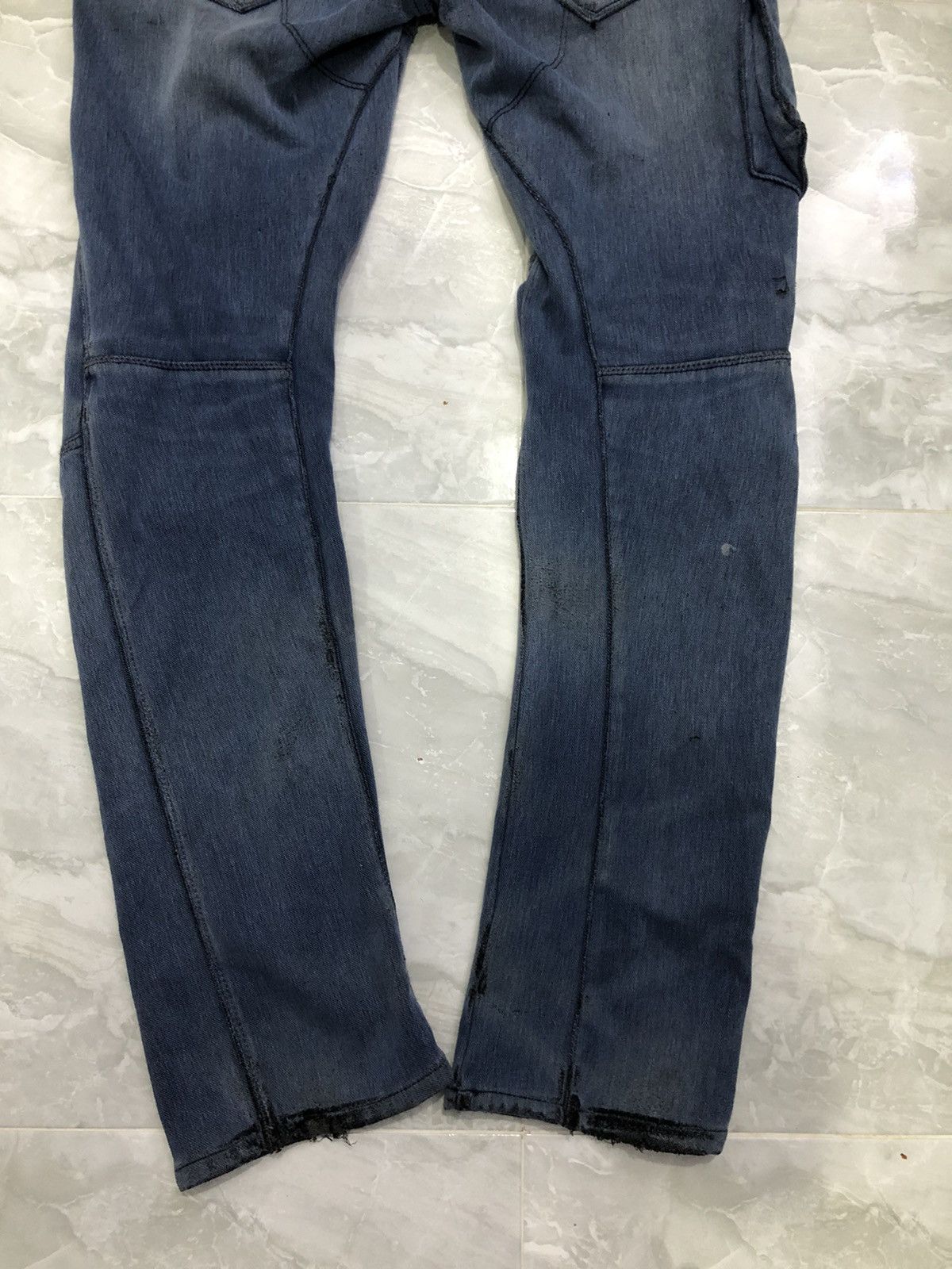 Japanese Brand Fieldcore Japan Work Denim Distressed Art Pants Size US 33 - 10 Thumbnail