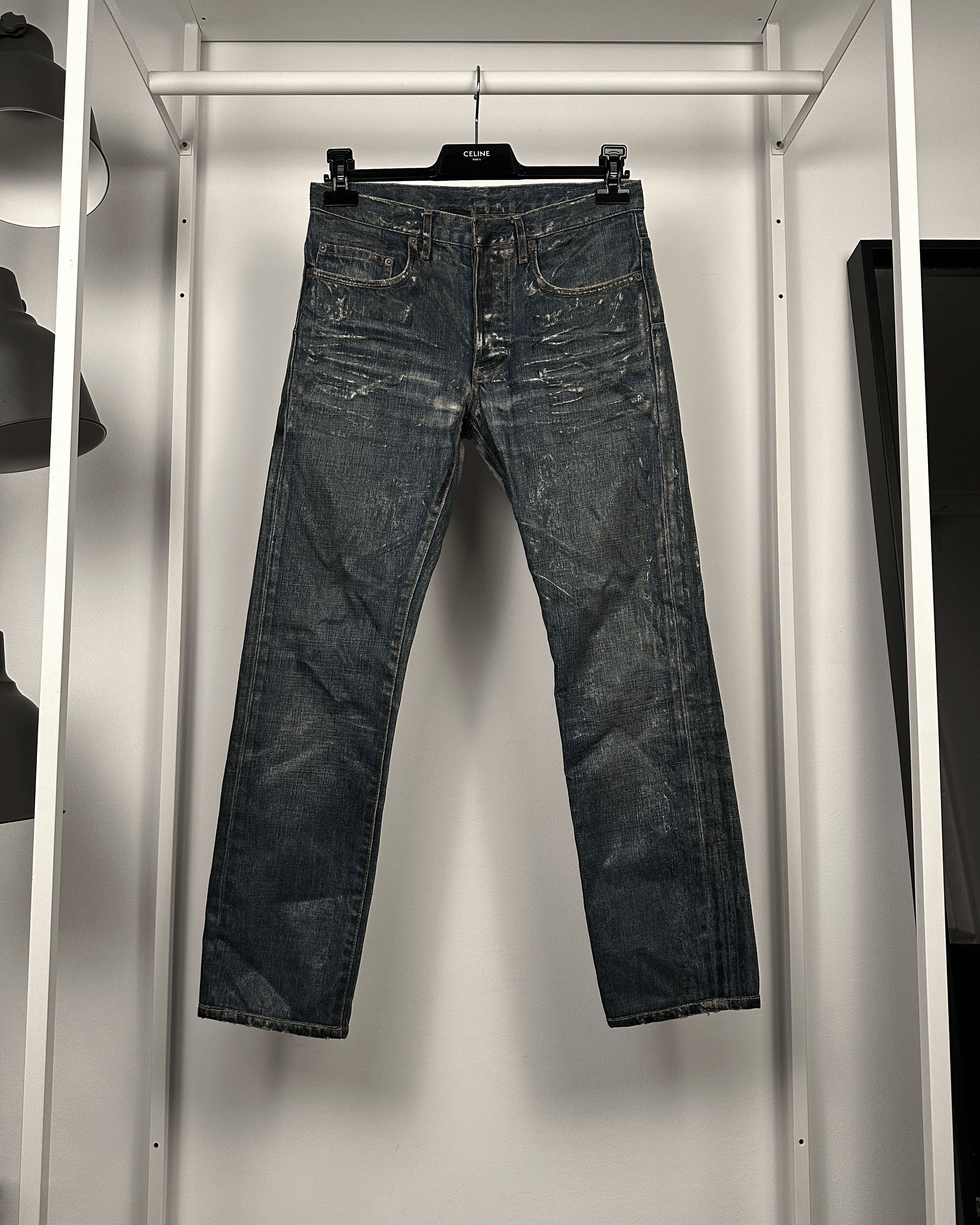 08AW dior homme Silver skinny denim pant