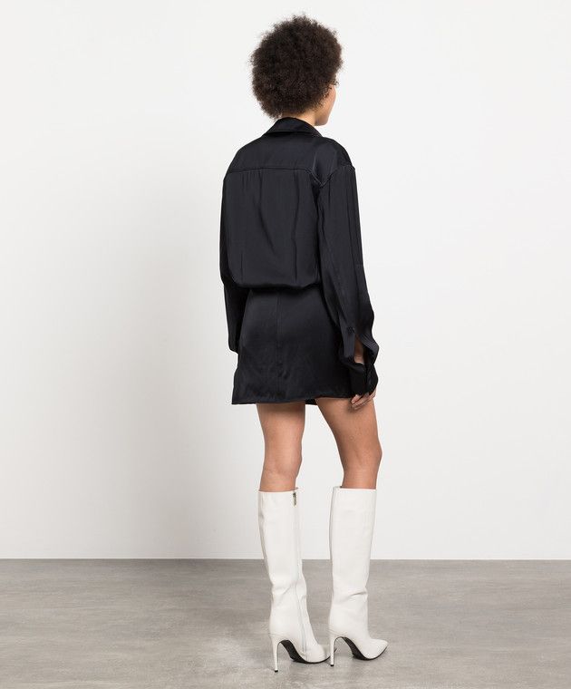 Off-White o1y1225 Solid Color Shirt in Black Size S / US 4 / IT 40 - 3 Thumbnail