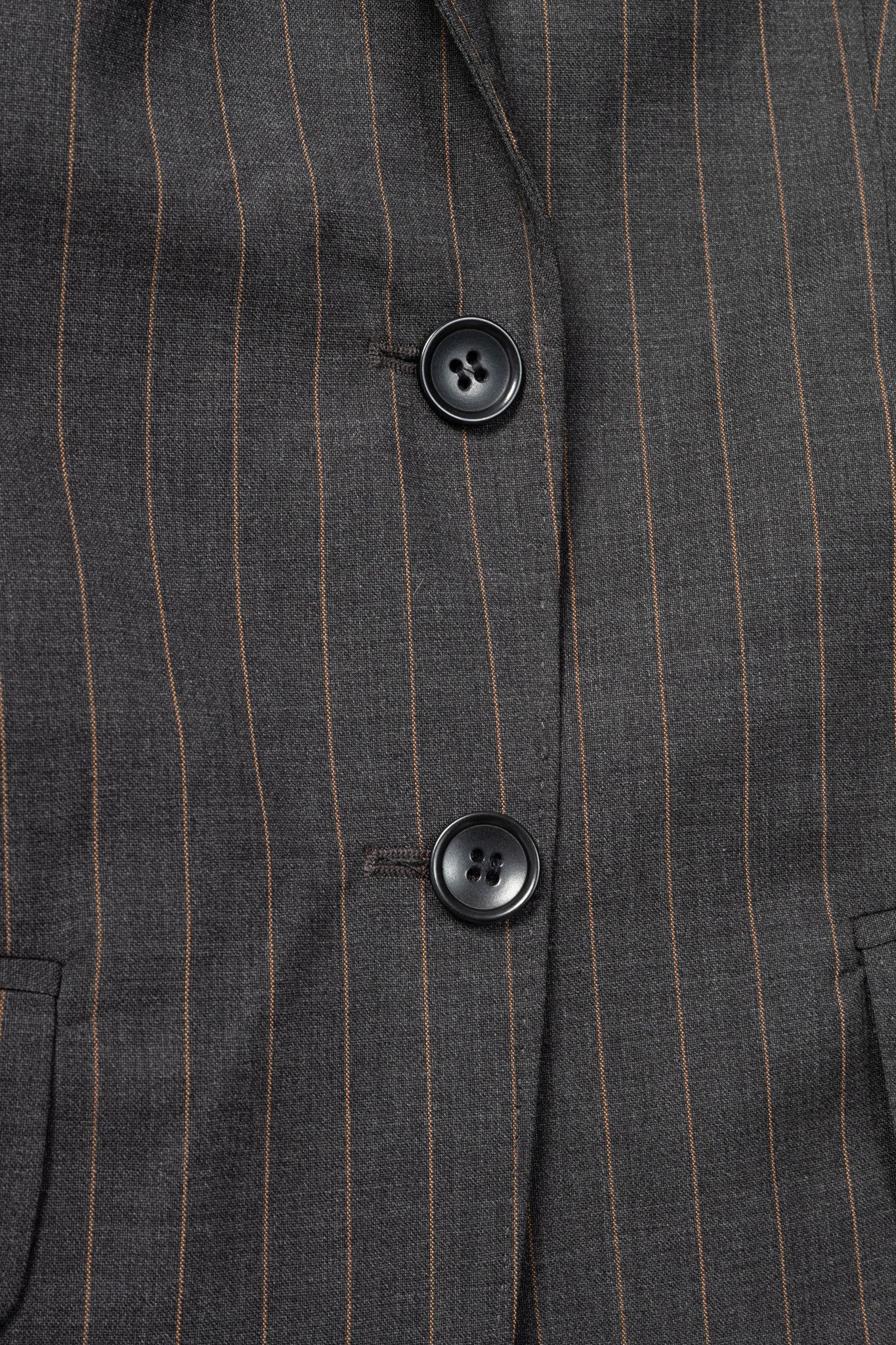Dolce & Gabbana D&G Dolce & Gabbana Charcoal Pinstripe Stretch-Wool Blazer Size S / US 4 / IT 40 - 8 Thumbnail