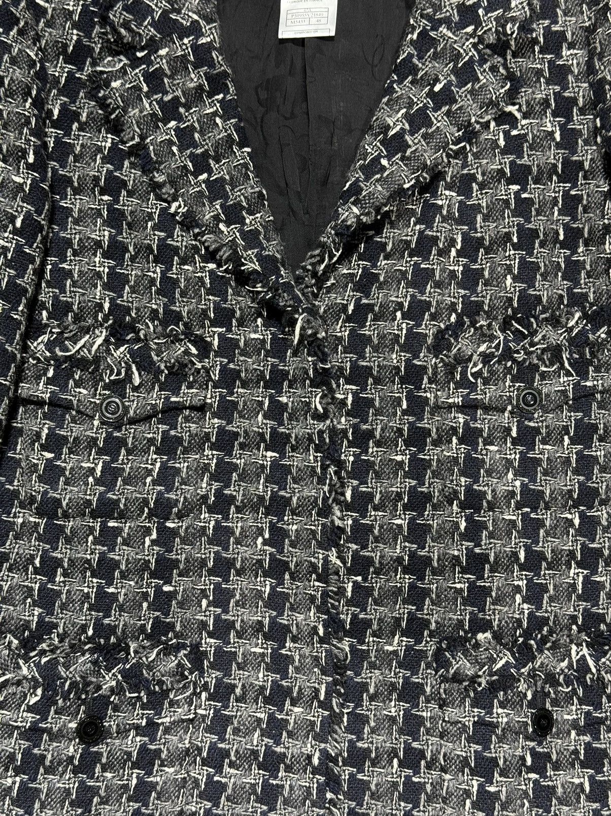 Chanel CHANEL Fall 2007 07A Cashmere Houndstooth Tweed Jacket Size US M / EU 48-50 / 2 - 6 Thumbnail