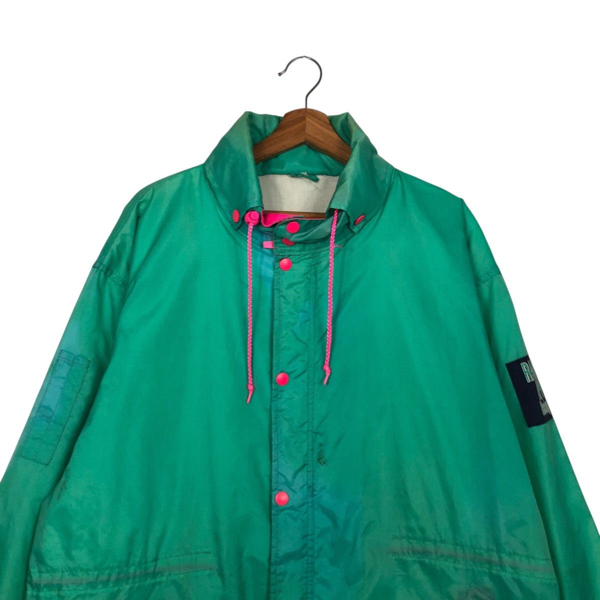 Japanese Brand 📌Vintage Bomber Jacket Sports Rainbow Apple Racing Team Size US L / EU 52-54 / 3 - 4 Thumbnail