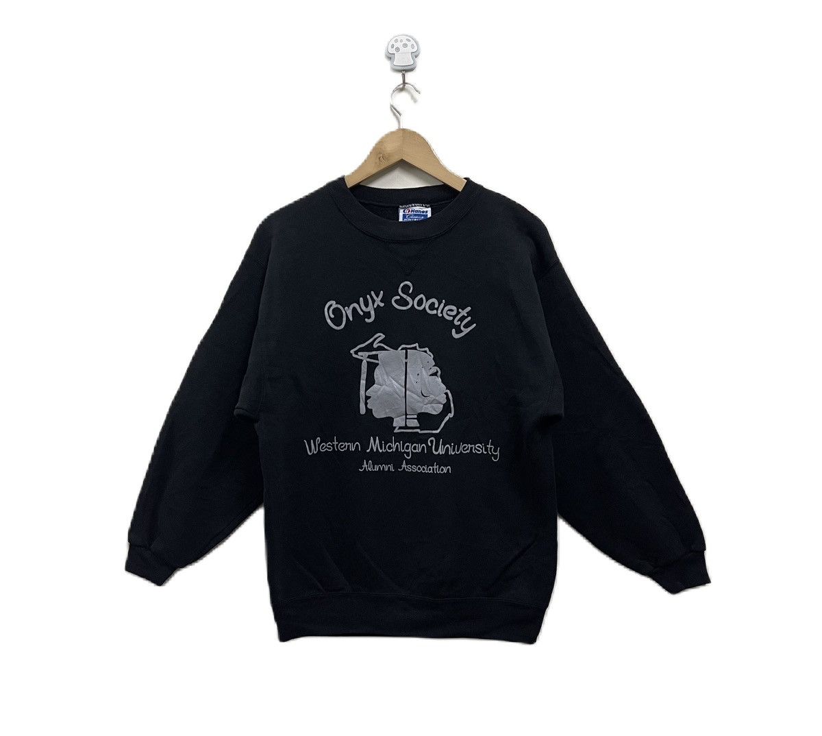 Vintage Vintage 90s Western Michigan University Sweatshirt Pullover Size US L / EU 52-54 / 3 - 1 Thumbnail