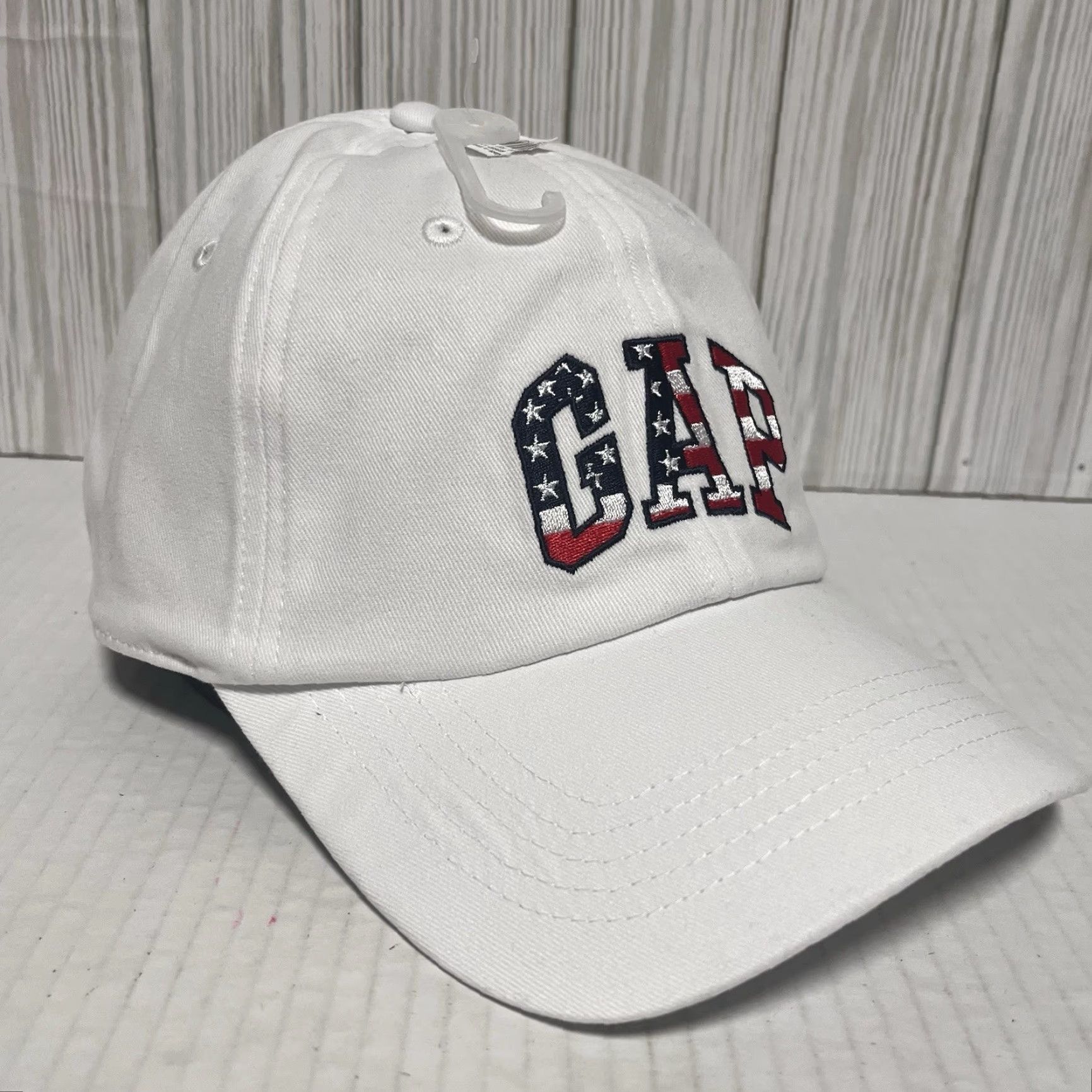 Gap GAP Hat Cap Strap Back Adjustable 4th Of July Red White Blue USA Sports Dad Hat Mens One Size White Size ONE SIZE - 4 Thumbnail