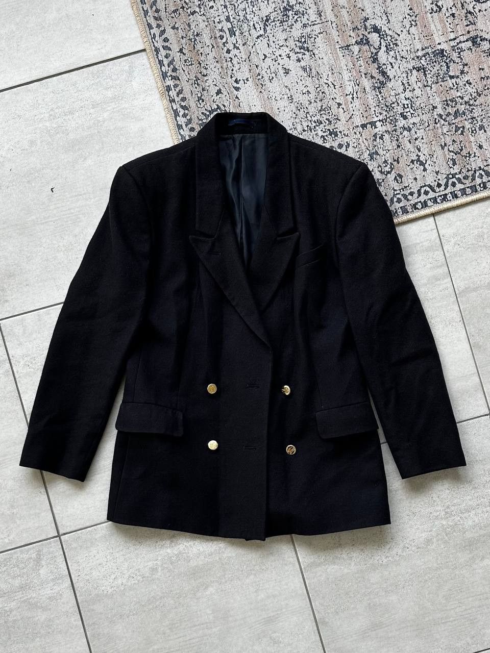 Burberry Burberry Double Breasted Navy Wool Blazer Size US M / EU 48-50 / 2 - 1 Thumbnail