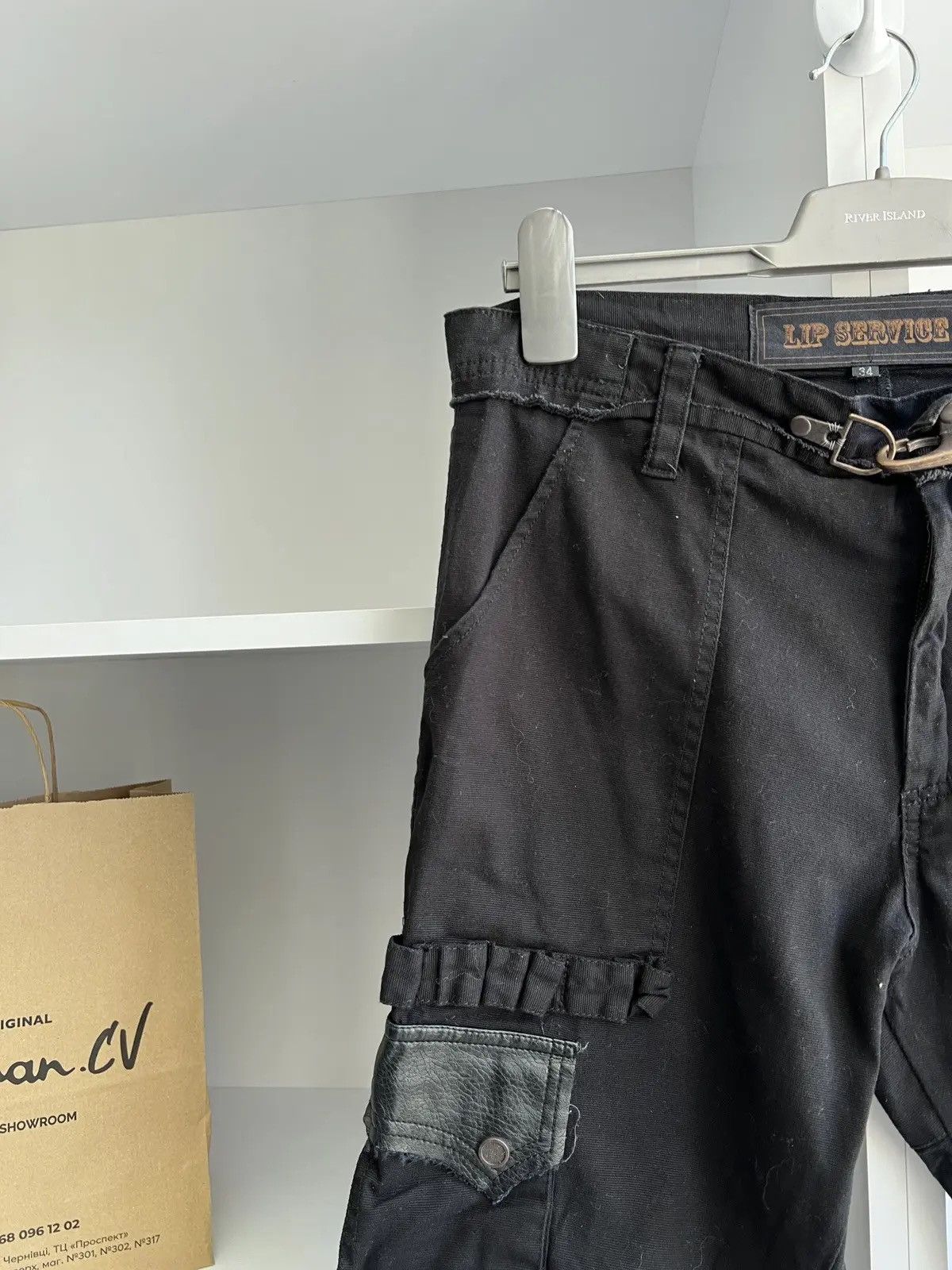Lip Service × Vintage Lip Service Pants Men's Y2K Grunge Punk Cargo Vintage Goth Size US 34 / EU 50 - 6 Thumbnail
