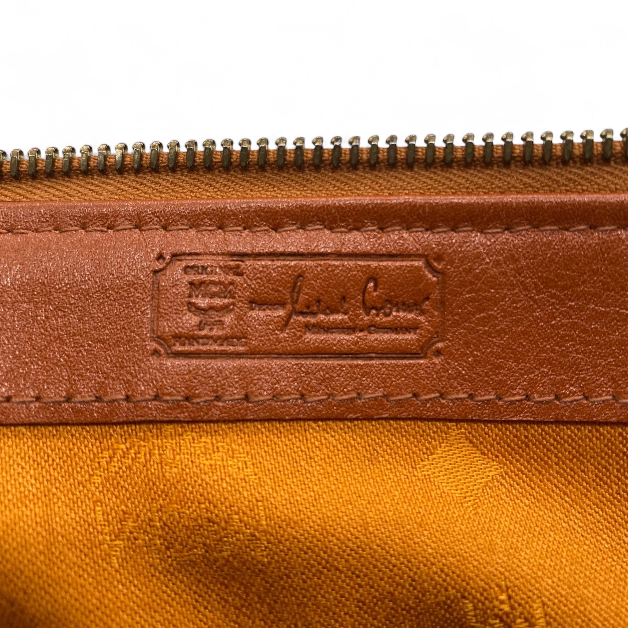 MCM MCM Visetos Boston Bag Cognac Size ONE SIZE - 11 Thumbnail