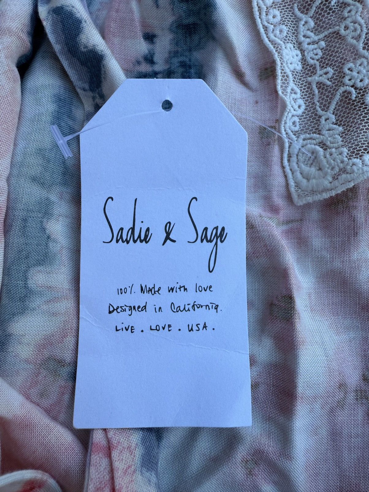 Other Sadie & Sage Coral Navy Tie Dye Tank Top Cami Flowy V-Neck Size M / US 6-8 / IT 42-44 - 9 Thumbnail