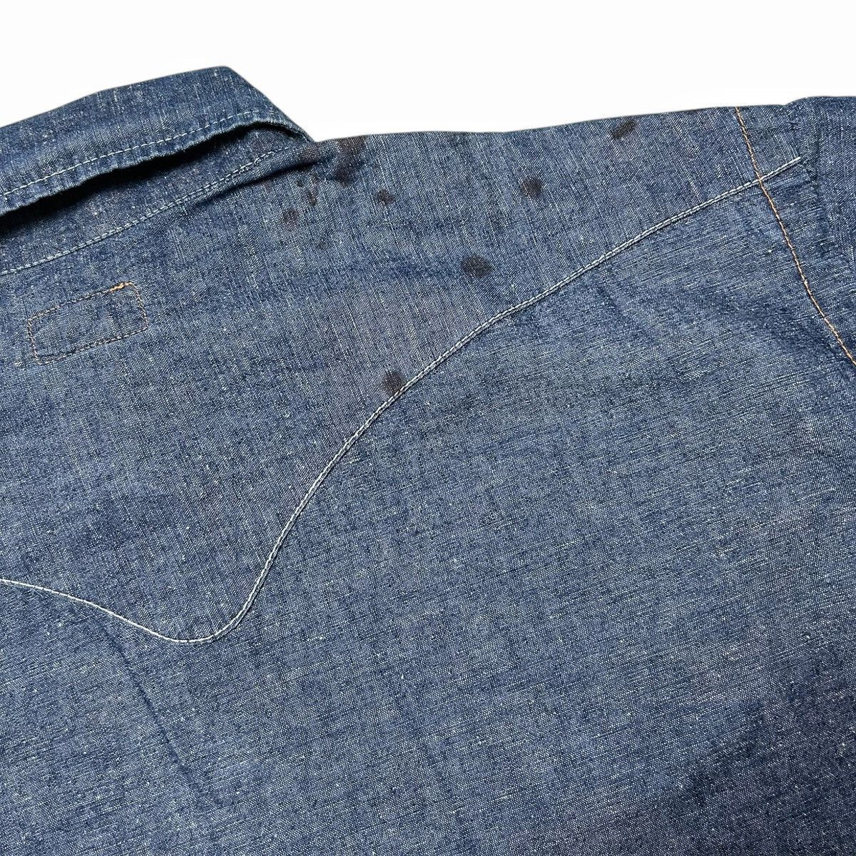 ABAHOUSE × Japanese Brand Abahouse Japan Western Short Sleeve Chambray Work Shirt Size US M / EU 48-50 / 2 - 15 Thumbnail