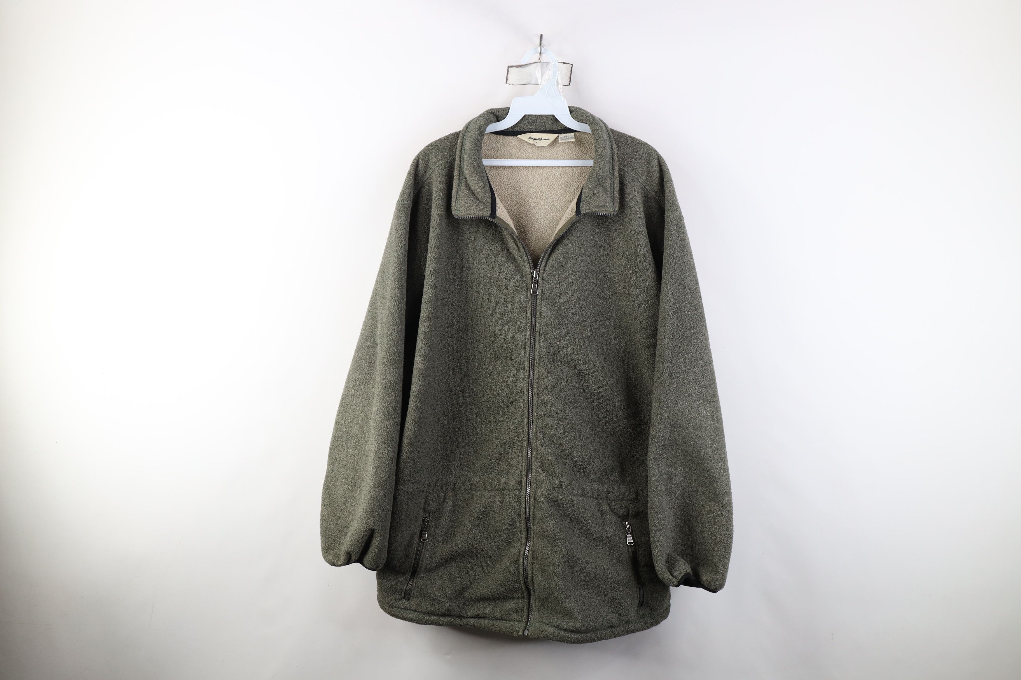 Eddie Bauer Vintage 90s Eddie Bauer Full Zip Jacket Green Polyester Size US XXL / EU 58 / 5 - 1 Thumbnail