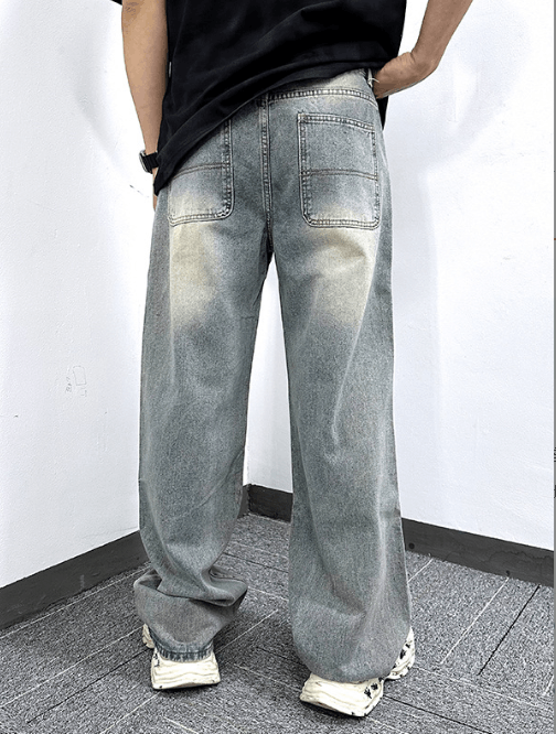 Japanese Brand × Vintage Vintage washed distressed straight-leg loose-fitting jeans Size US 32 / EU 48 - 4 Thumbnail