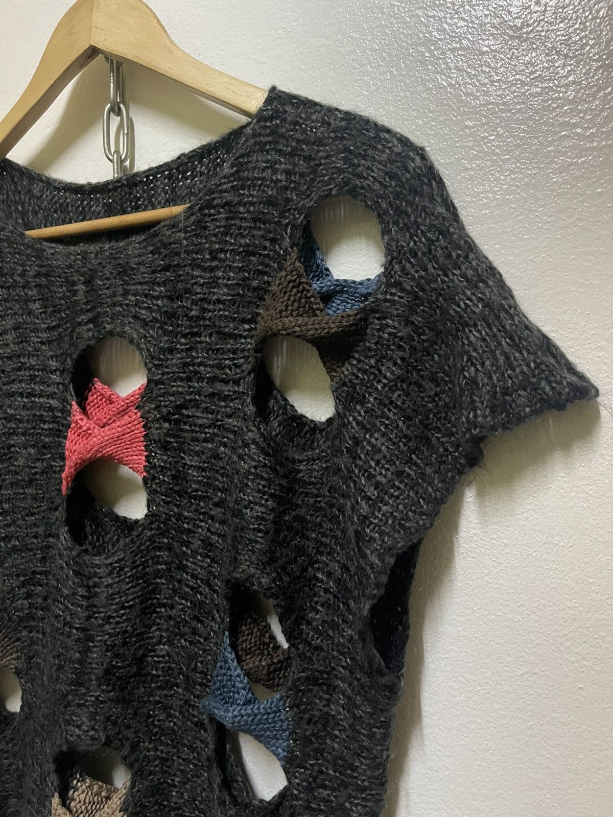 Designer × Japanese Brand Vintage Sleeveless Knitwear Wool Rare Design Size M / US 6-8 / IT 42-44 - 4 Thumbnail