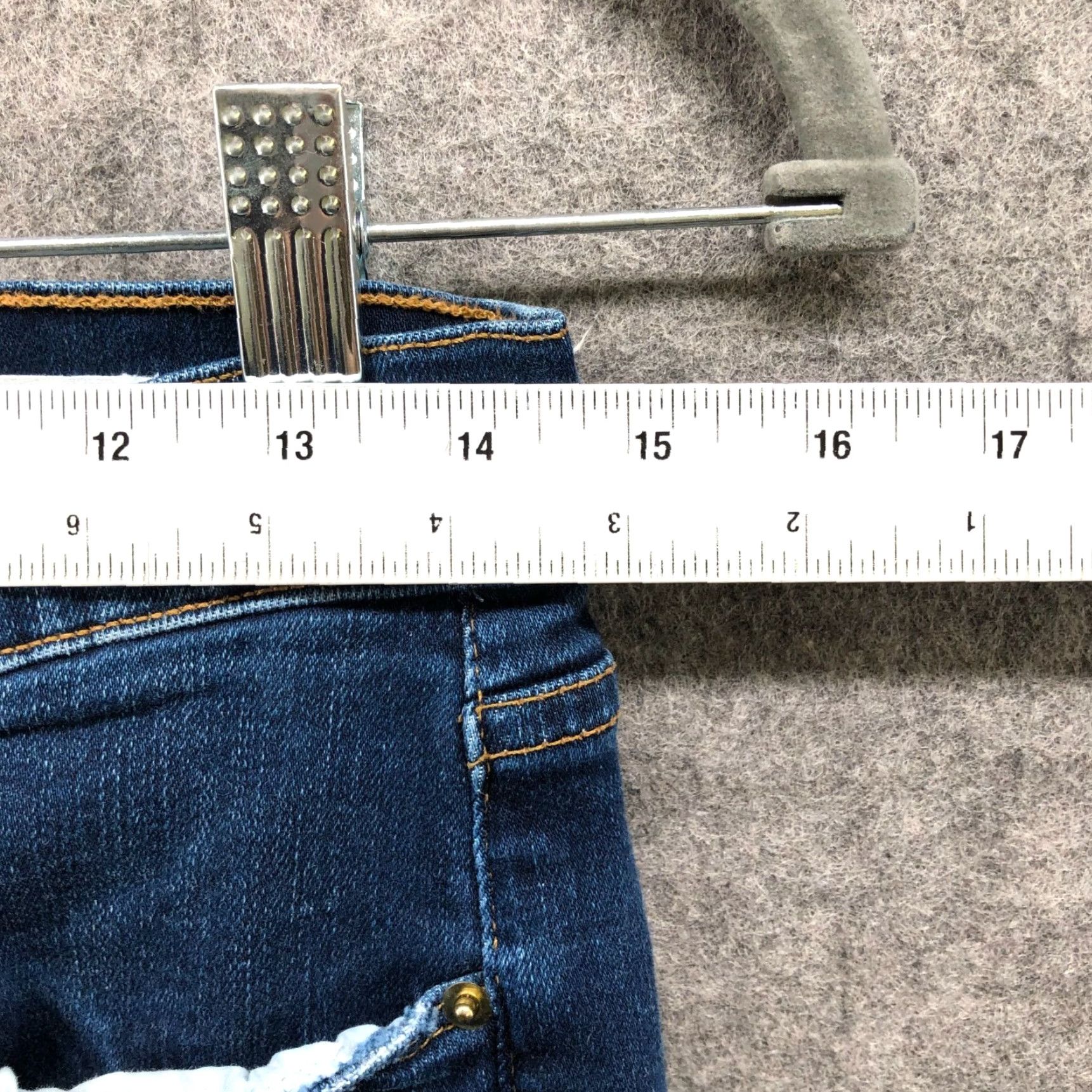 Frame Frame Le High Skinny Jean Womens 32 Pintuck Banneker Blue Ankle Stretch Denim Cotton Blend 5-Pocket Slim Jeans Modern Medium Blue 32W Womens Size 24" / US 00 / IT 34 - 7 Thumbnail