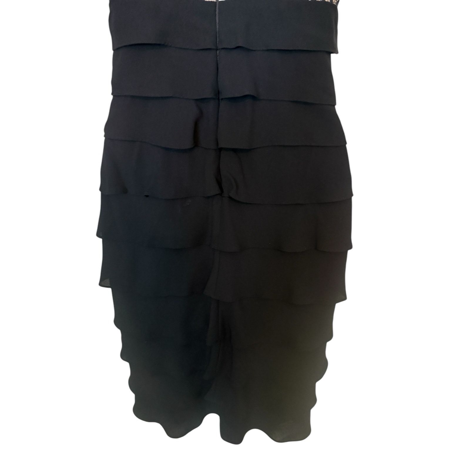 Adrianna Papell Vtg Adrianna Papell Party Black w/Lace Bodice Midi Dress 4 Size S / US 4 / IT 40 - 5 Thumbnail