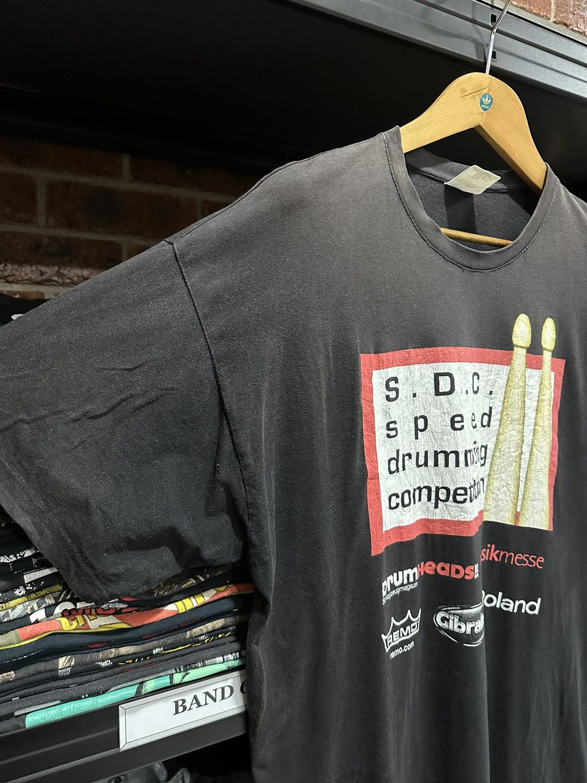 Band Tees × Vintage Vintage 90s SDC Speed Drumming Competition Sun Faded Tee Size US XL / EU 56 / 4 - 8 Thumbnail
