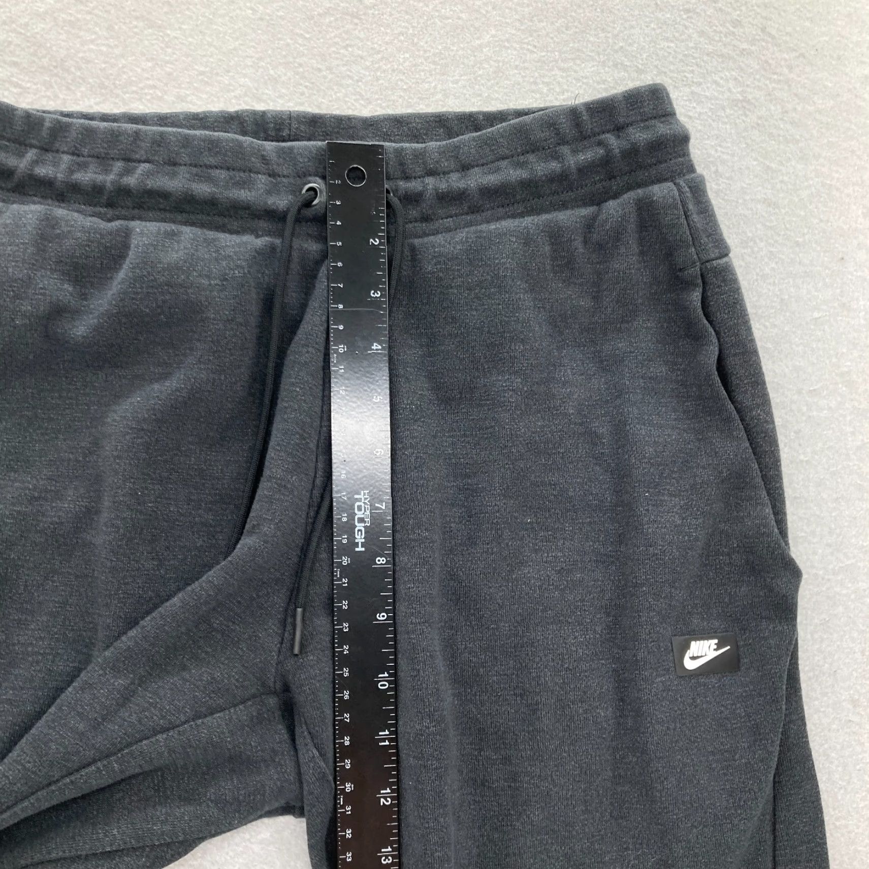 Nike Nike Optic Jogger Pants Mens Medium Dark Gray Fleece Tapered Drawstring Logo Gym Size US 31 - 7 Thumbnail