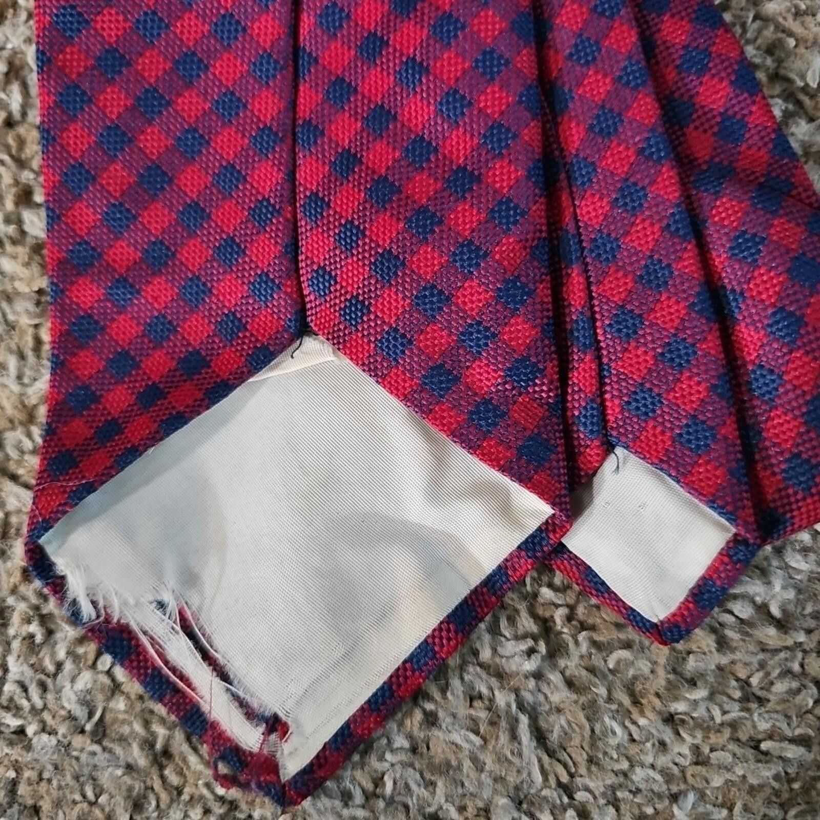The Unbranded Brand neck tie for men Blue Red Plaid Size ONE SIZE - 4 Thumbnail