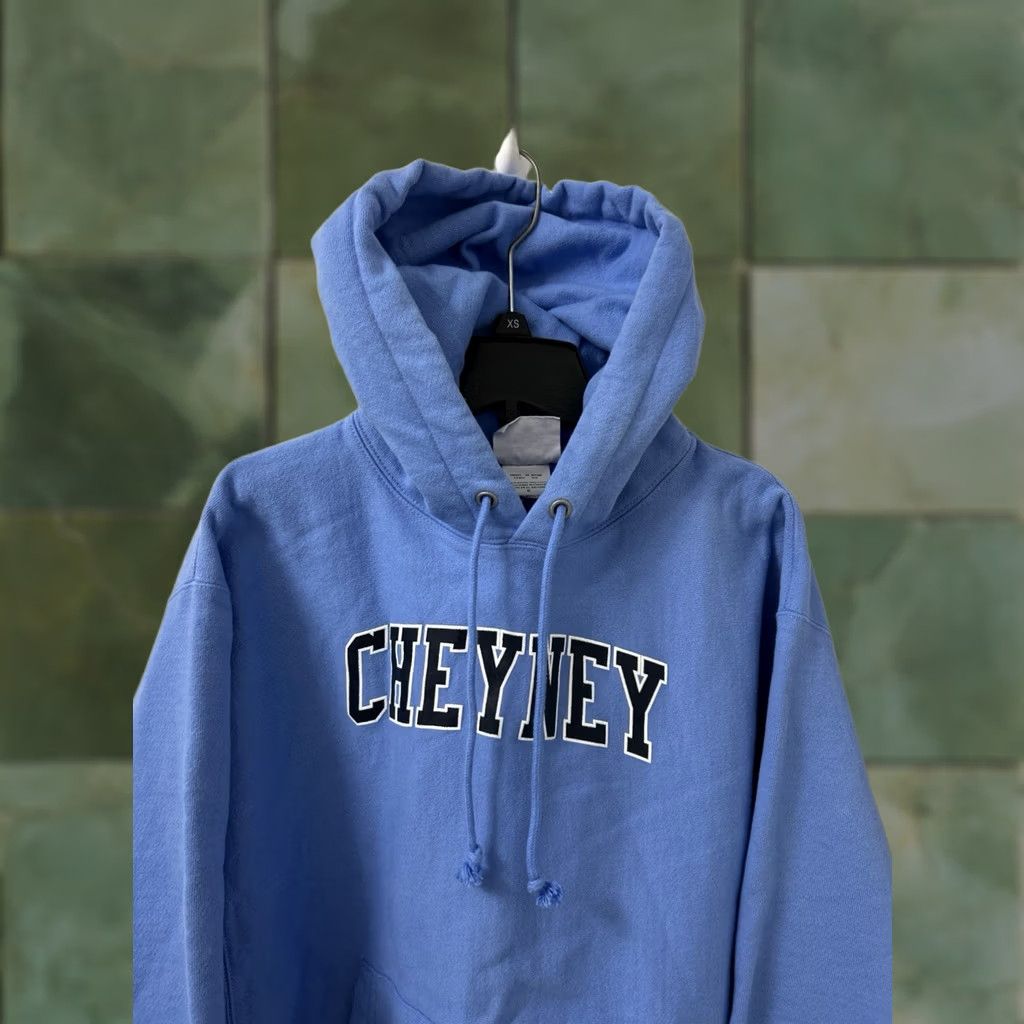 Champion Champion Reverse Weave Hoodie Mens Large Blue Cheyney College Logo Pullover Size US L / EU 52-54 / 3 - 1 Thumbnail