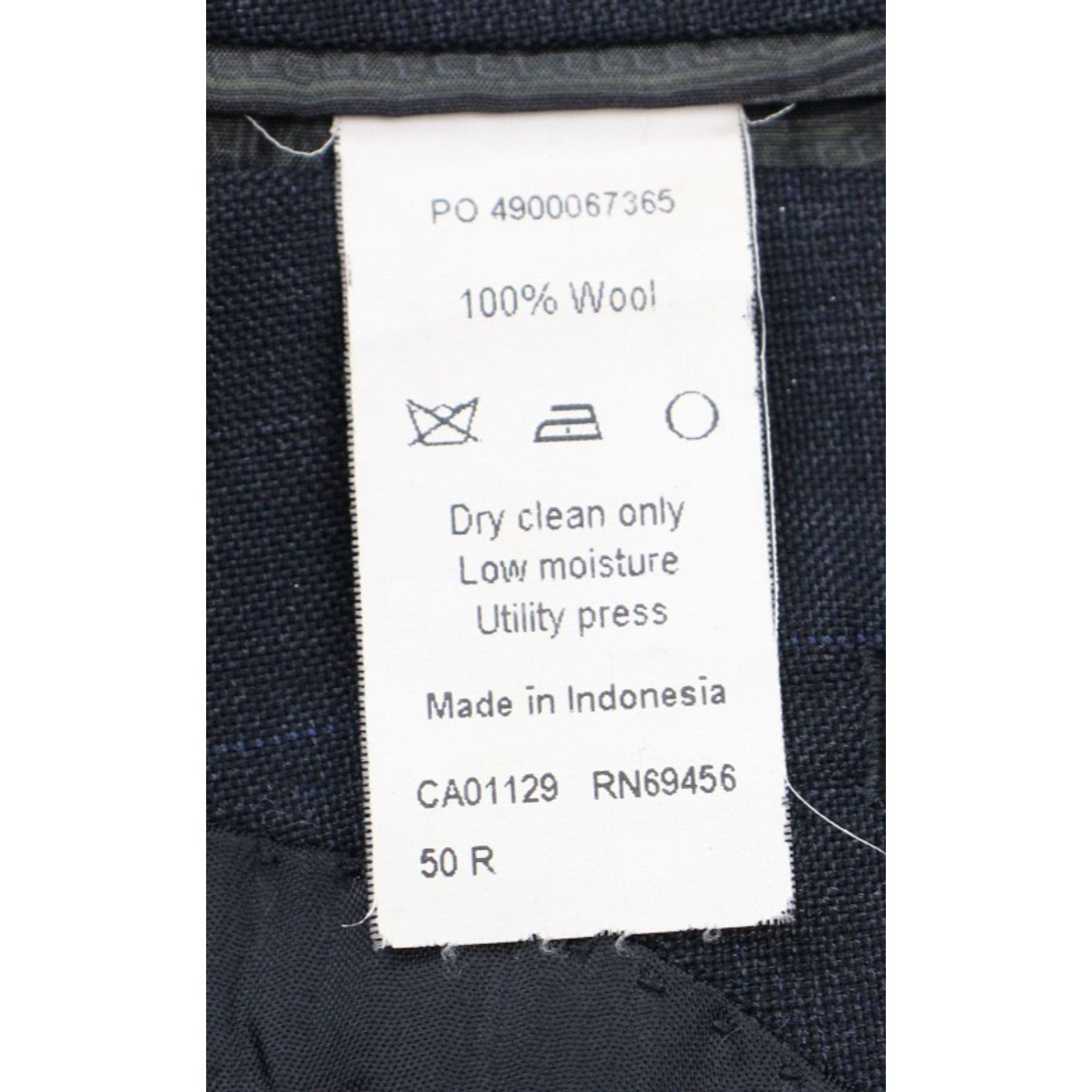 Lauren Ralph Lauren Lauren Ralph Lauren Blazer Men 50R Navy Blue Windowpane Wool Size 50R - 6 Thumbnail