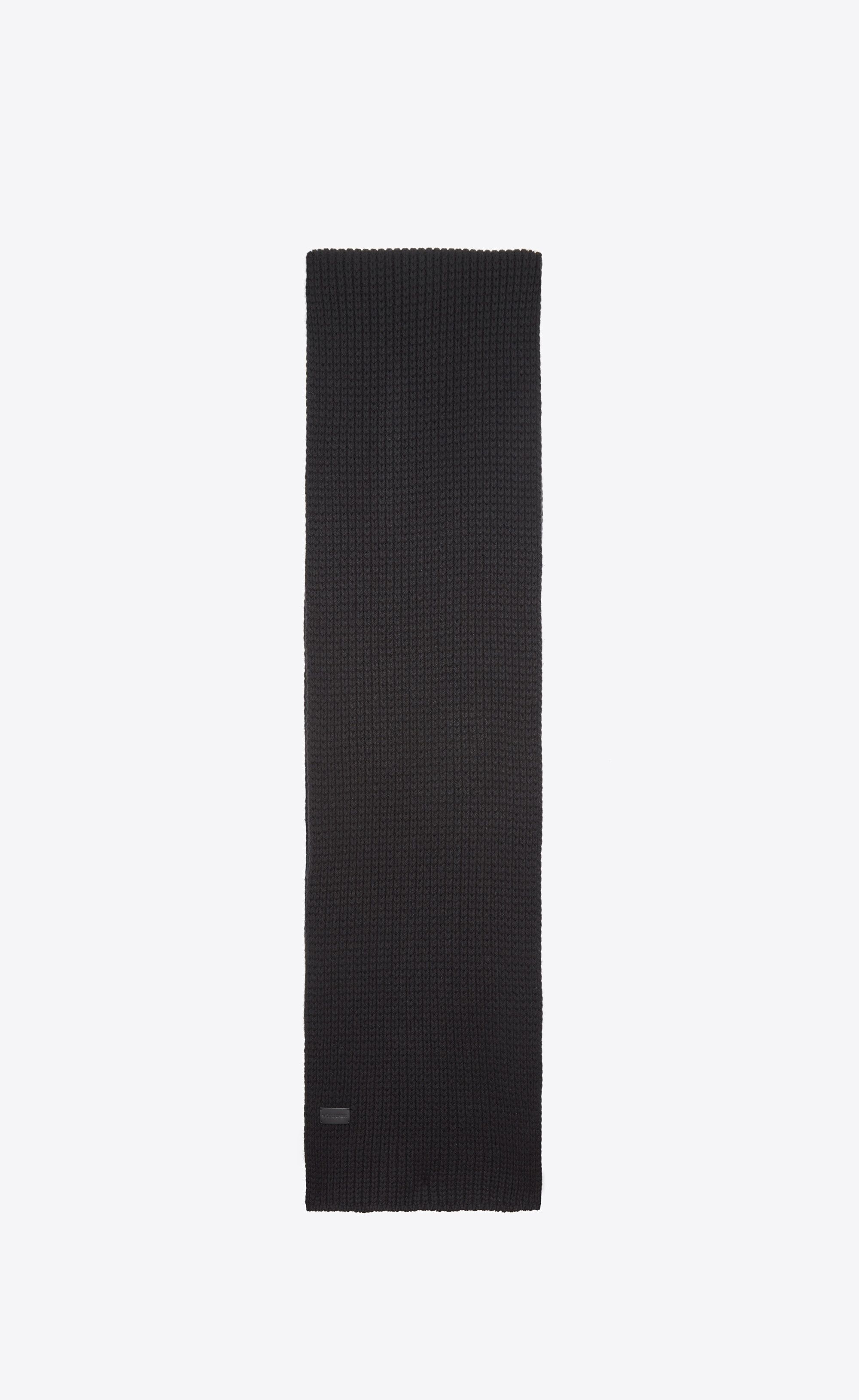 Saint Laurent Paris o1s1wg110125 Size: OS / 755897 Hooded Scarf Cashmere Black Size ONE SIZE - 3 Thumbnail